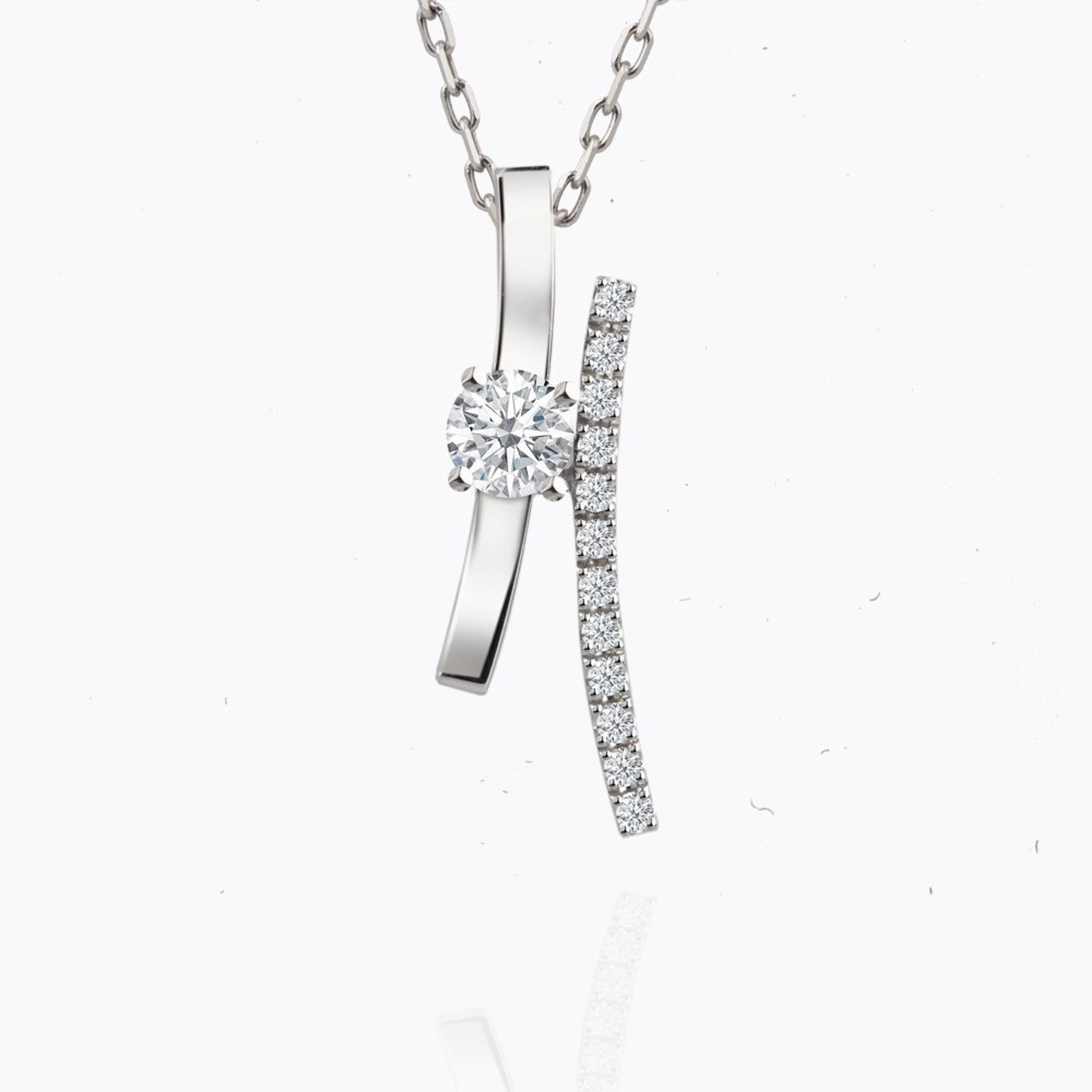 Diamantový přívěsek 60, diamant, bílé zlato — Zlatnictví Vaněk Kolín