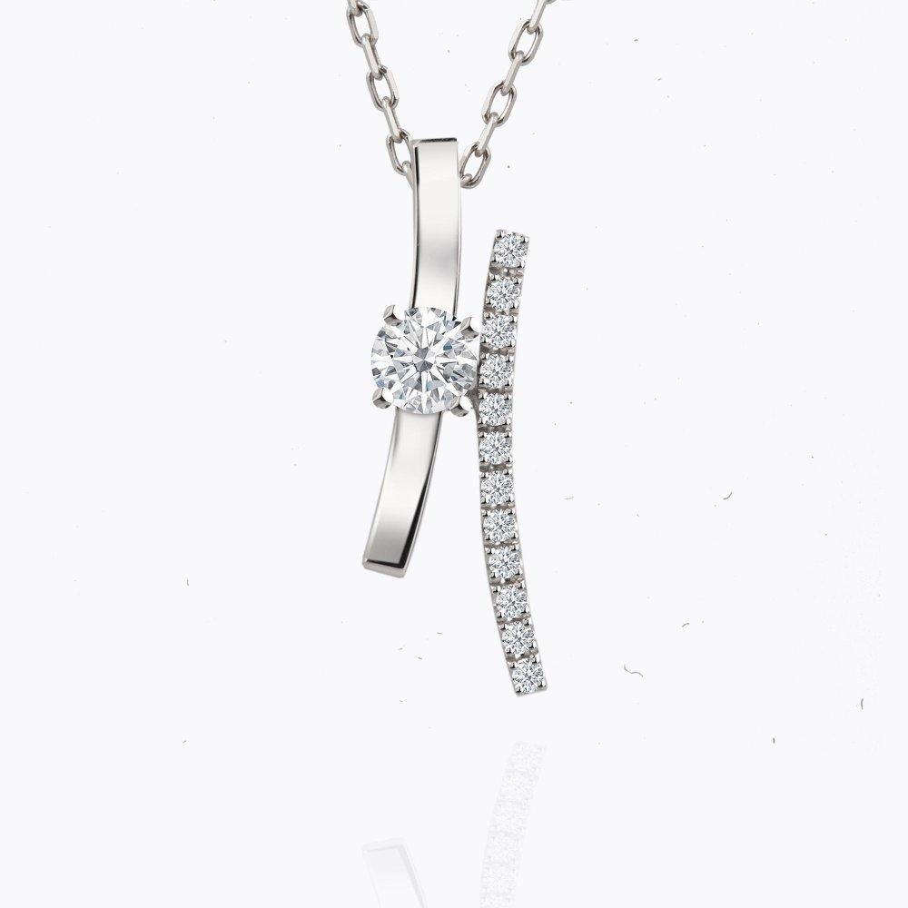 Diamantový přívěsek 60, diamant, bílé zlato — Zlatnictví Vaněk Kolín