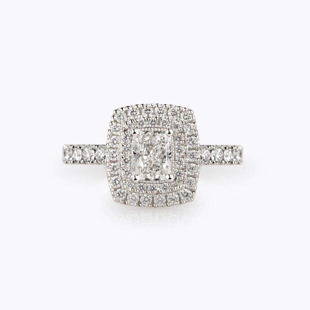 Diamantový prsten 148, diamant, bílé zlato — Zlatnictví Vaněk Kolín