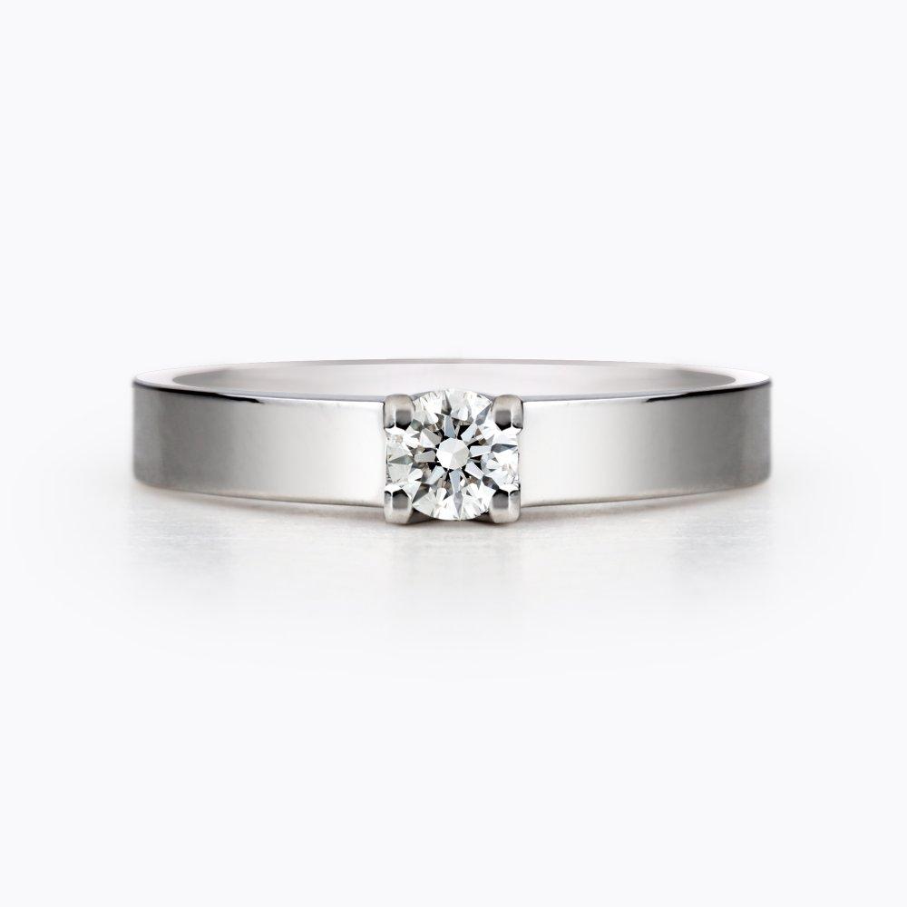 Diamantový prsten 81, diamant, bílé zlato — Zlatnictví Vaněk Kolín