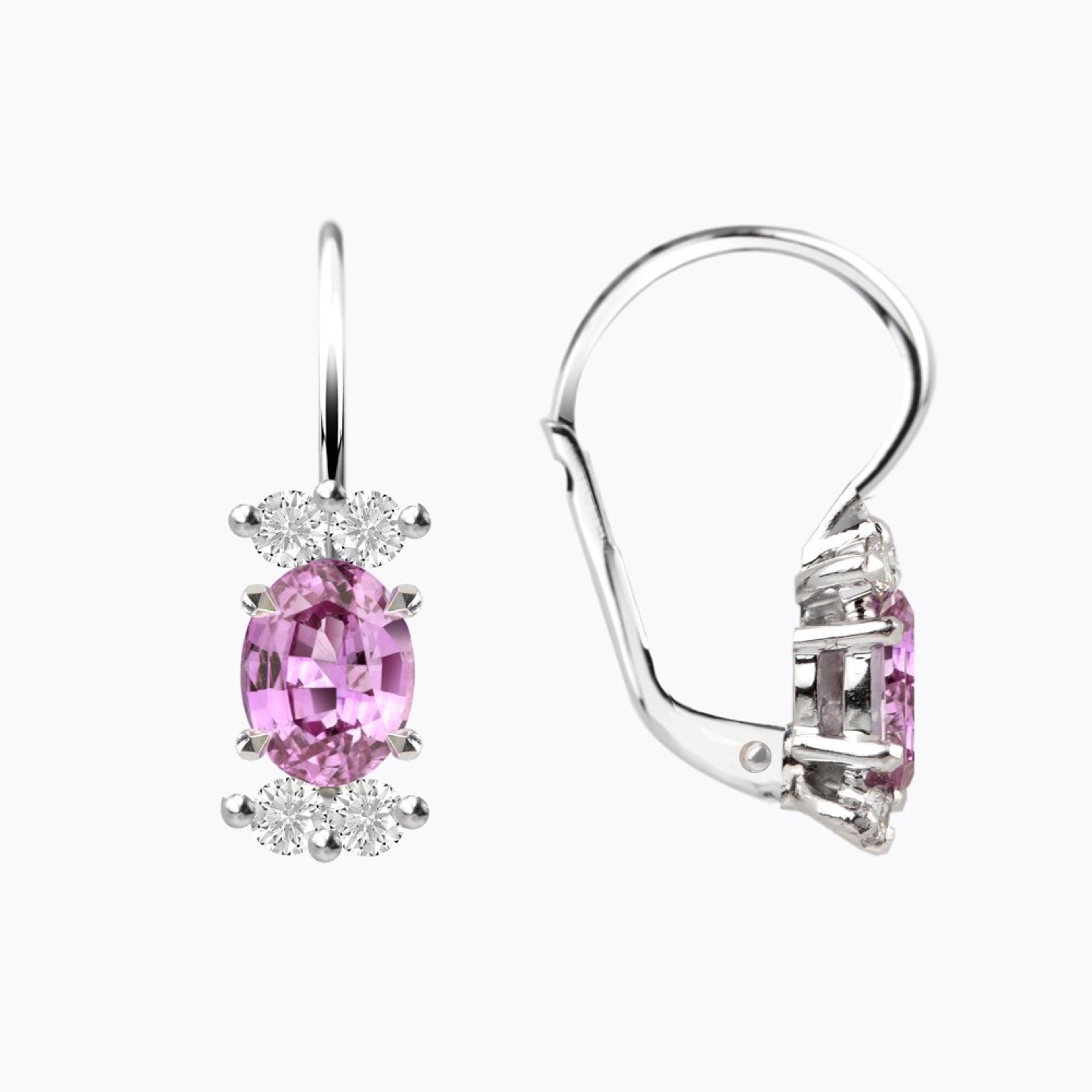 Náušnice se safíry a diamanty 13, diamant, bílé zlato — Zlatnictví Vaněk Kolín