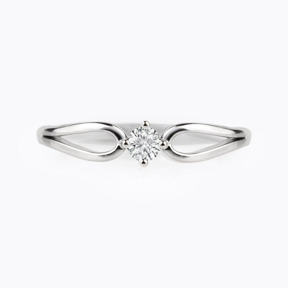 Diamantový prsten 136, diamant, bílé zlato — Zlatnictví Vaněk Kolín