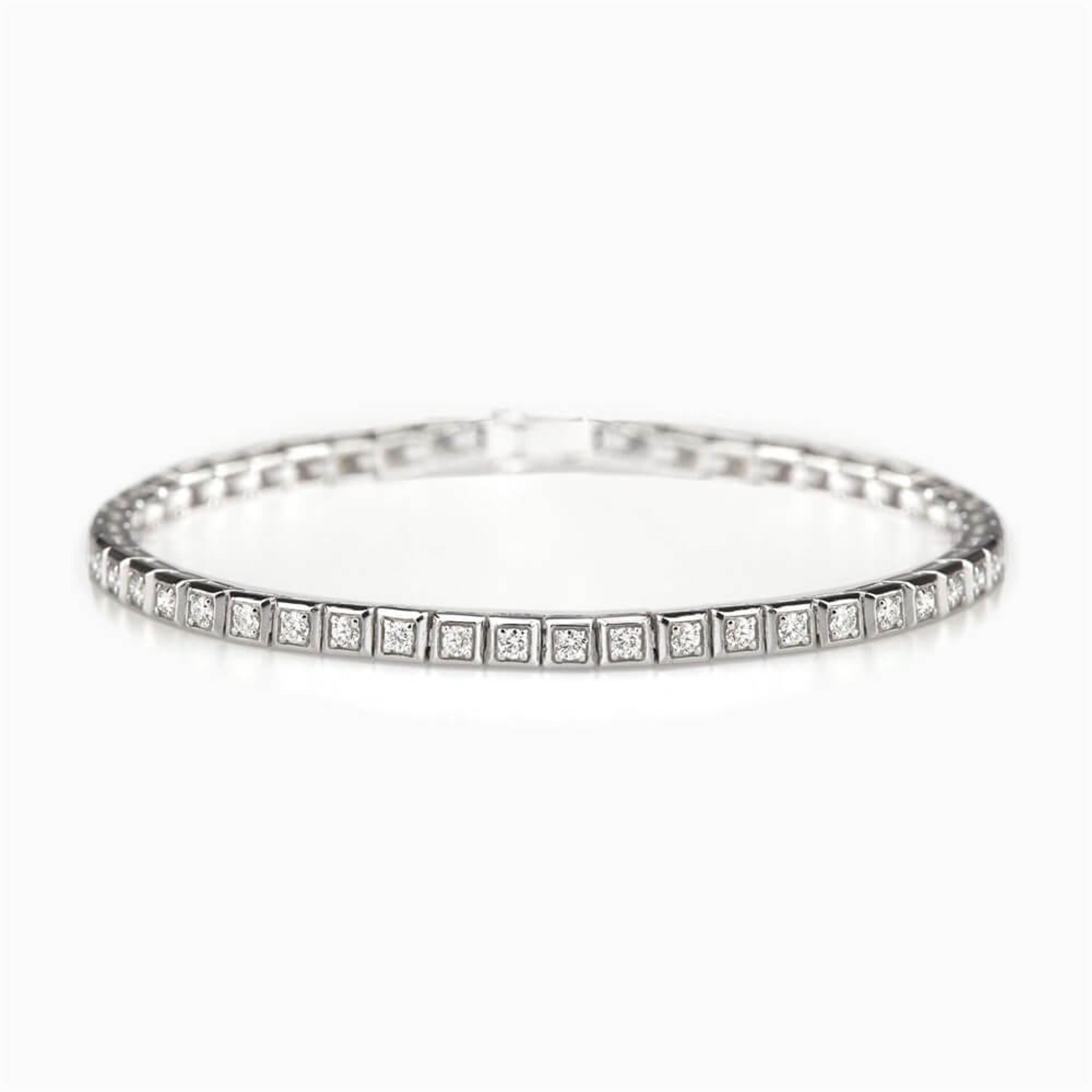 Náramek s diamanty 12, diamant, bílé zlato — Zlatnictví Vaněk Kolín