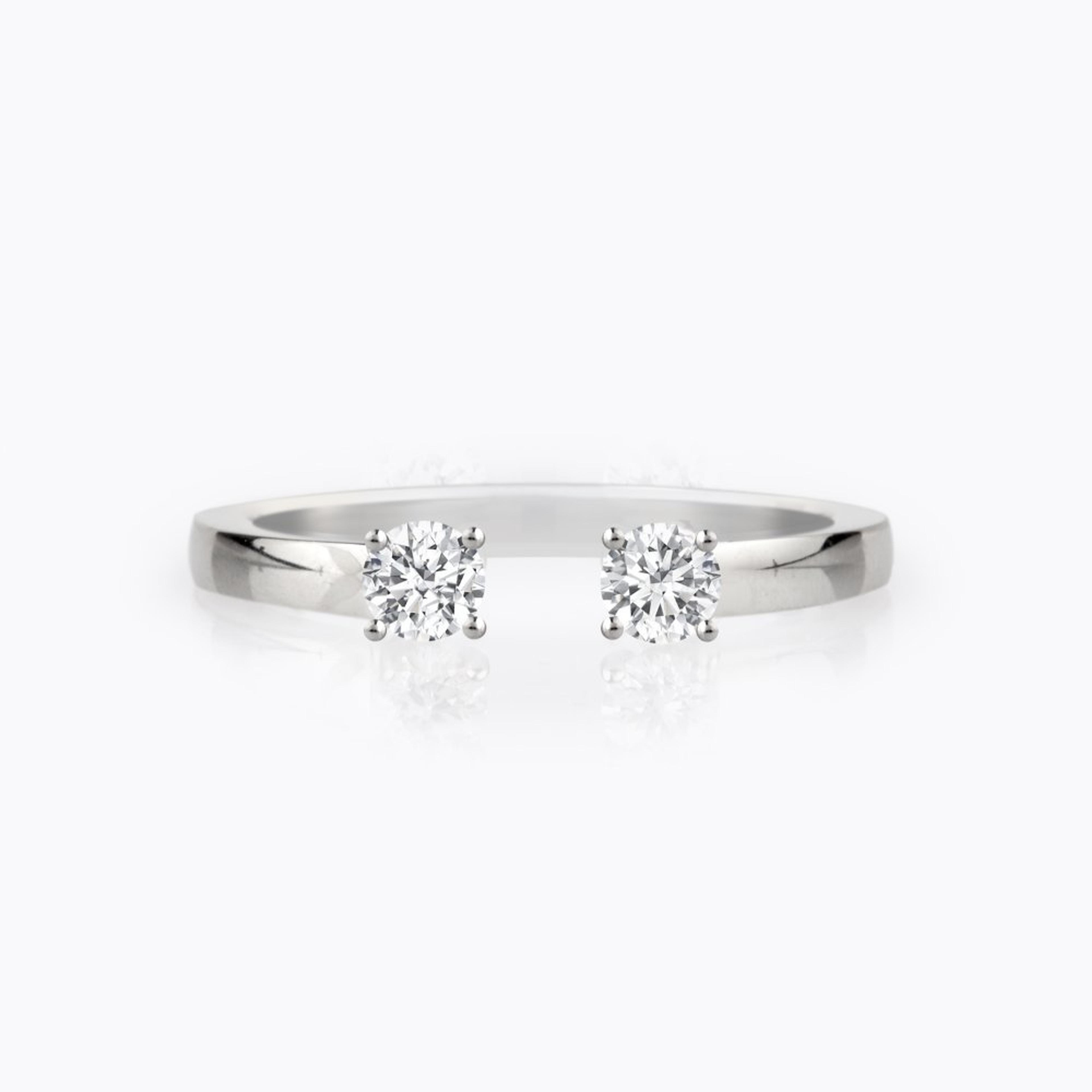 Diamantový prsten 147, diamant, bílé zlato — Zlatnictví Vaněk Kolín