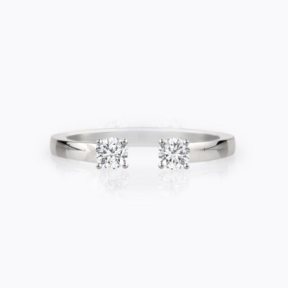 Diamantový prsten 147, diamant, bílé zlato — Zlatnictví Vaněk Kolín