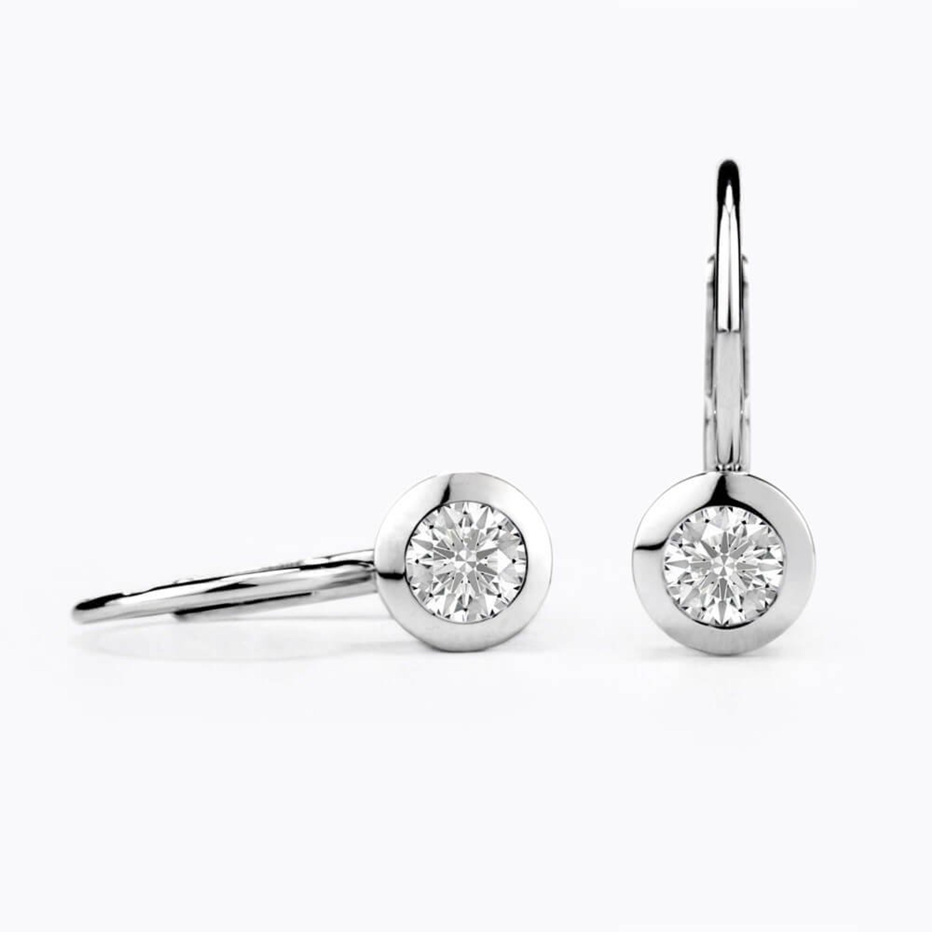 Diamantové náušnice 02, diamant, bílé zlato — Zlatnictví Vaněk Kolín
