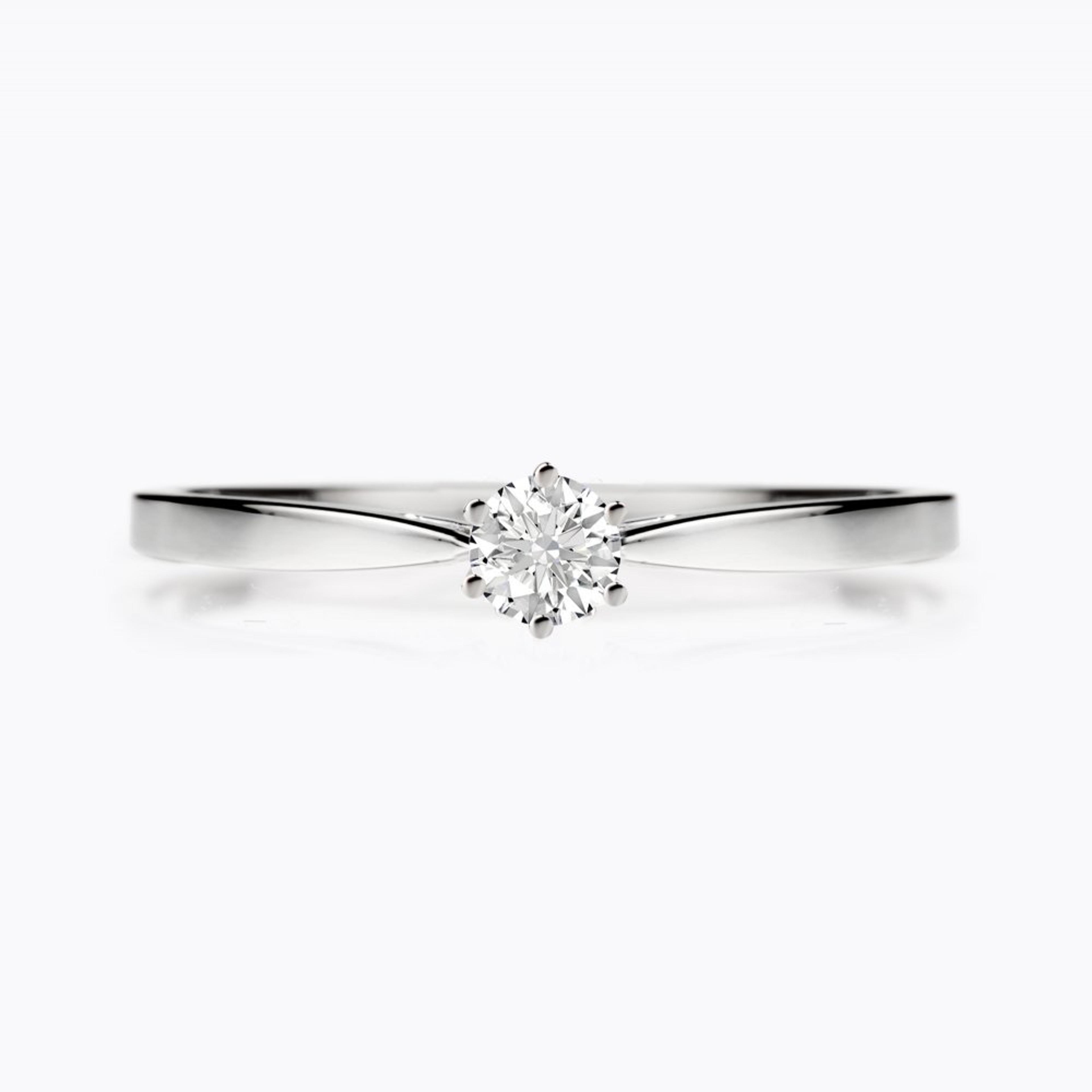 Diamantový prsten 87, diamant, bílé zlato — Zlatnictví Vaněk Kolín