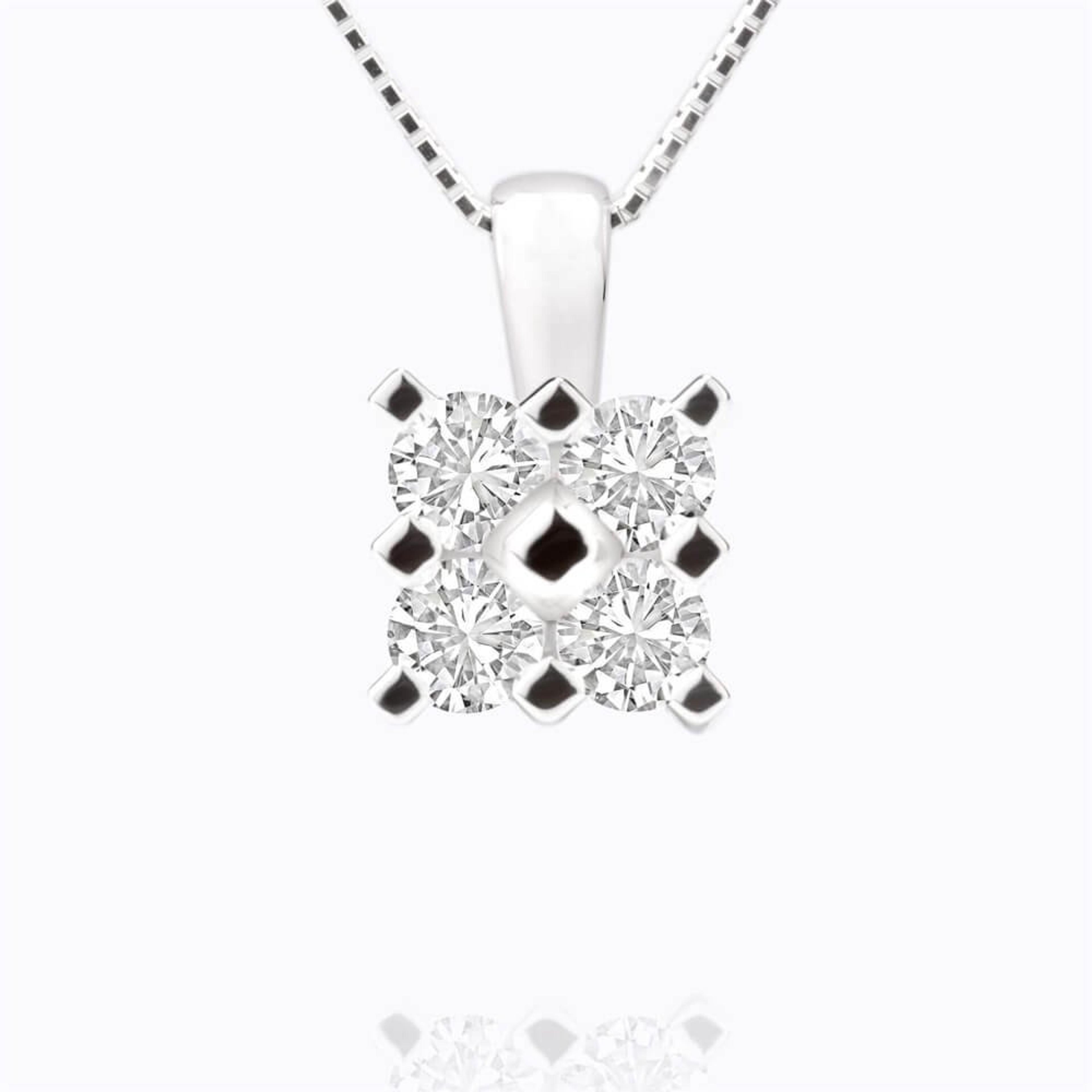 Diamantový přívěsek 29, diamant, bílé zlato — Zlatnictví Vaněk Kolín