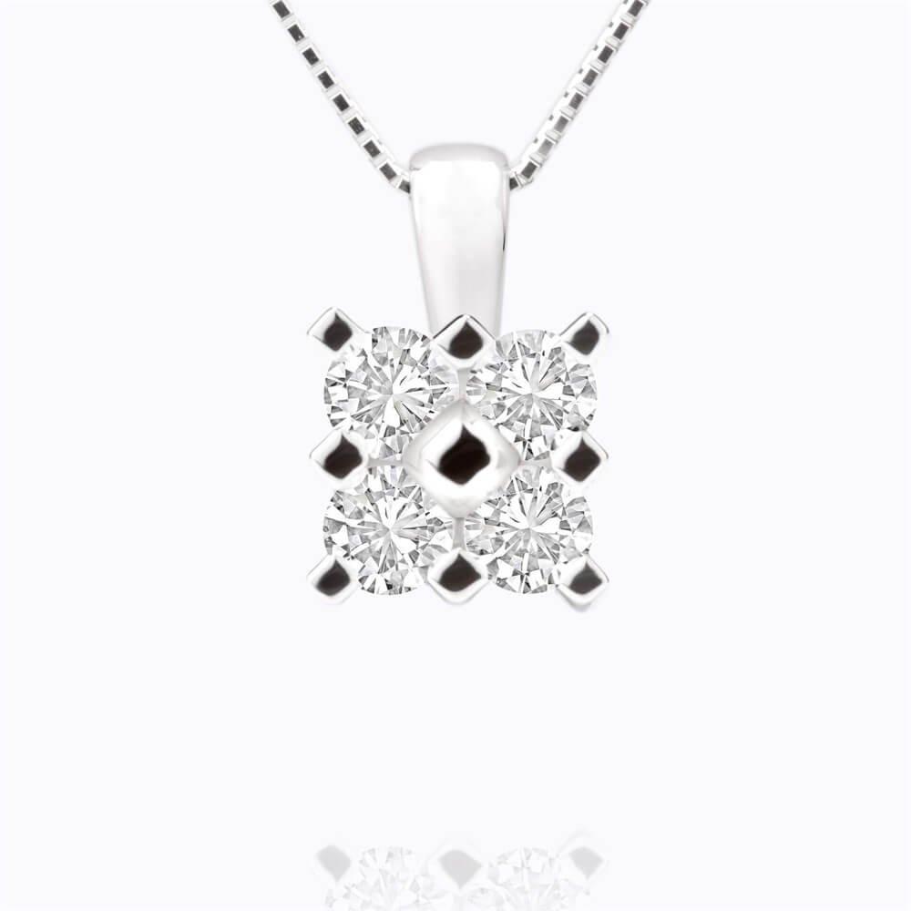 Diamantový přívěsek 29, diamant, bílé zlato — Zlatnictví Vaněk Kolín