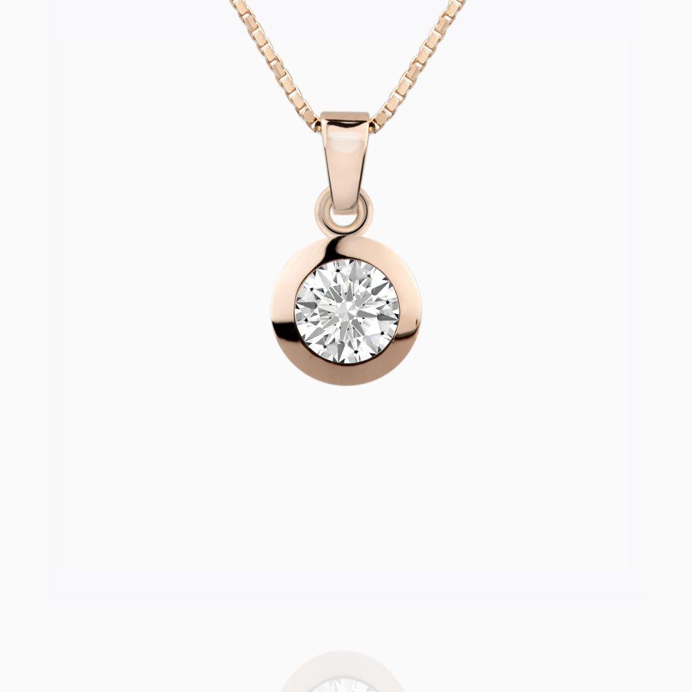 Diamantový přívěsek 01, diamant, růžové zlato — Zlatnictví Vaněk Kolín