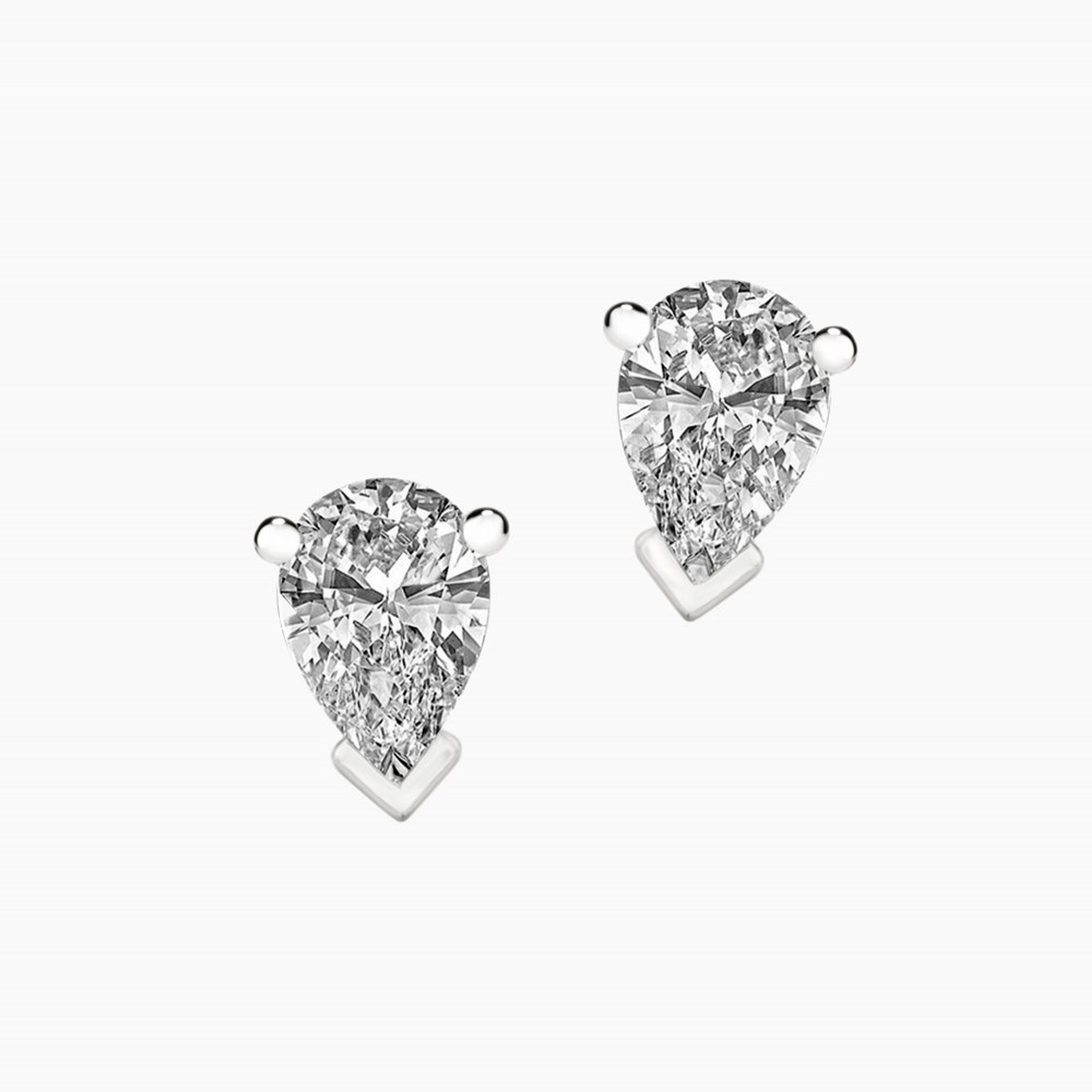 Diamantové náušnice 07, diamant, bílé zlato — Zlatnictví Vaněk Kolín