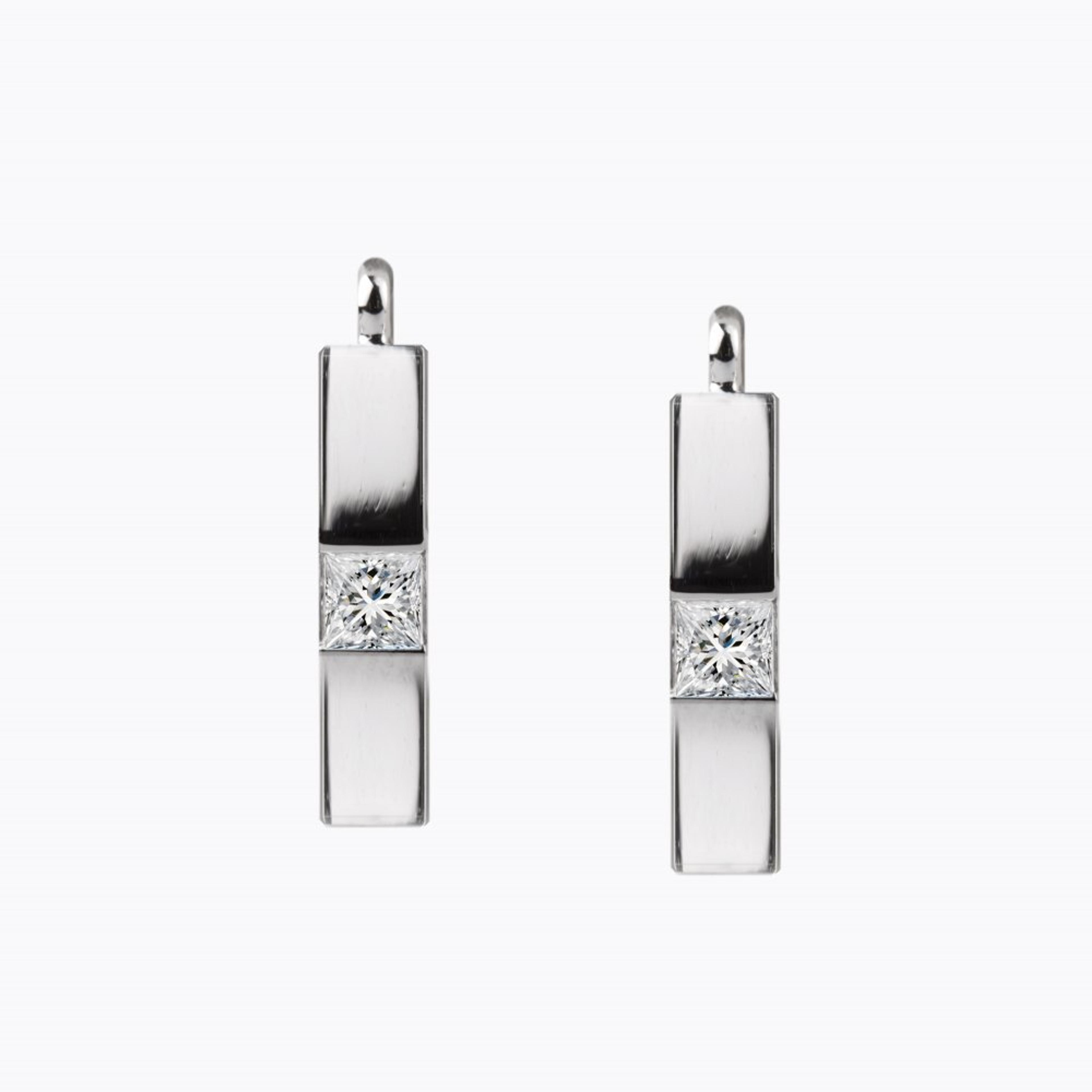 Diamantové náušnice 80, diamant, bílé zlato — Zlatnictví Vaněk Kolín
