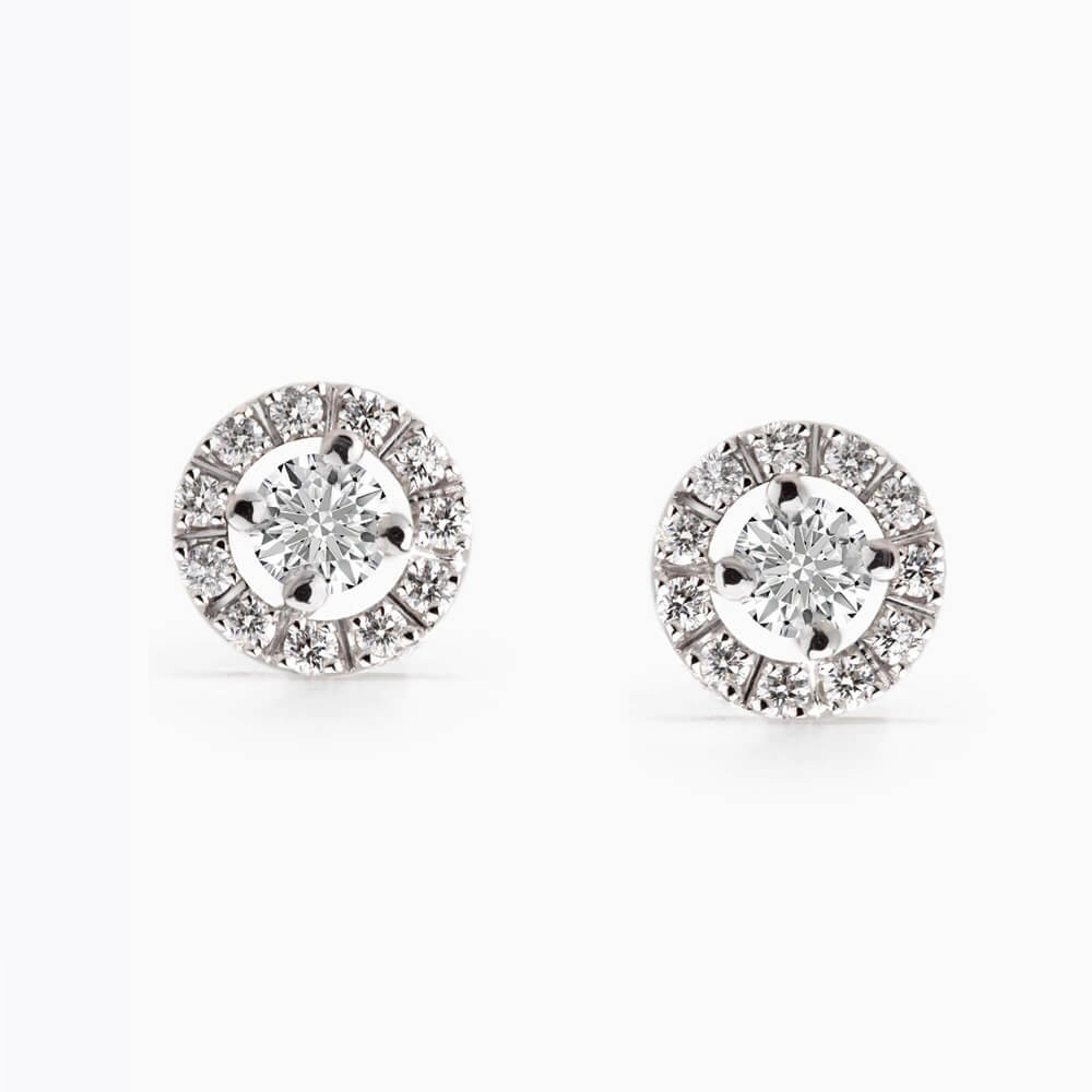Diamantové náušnice 51, diamant, bílé zlato — Zlatnictví Vaněk Kolín