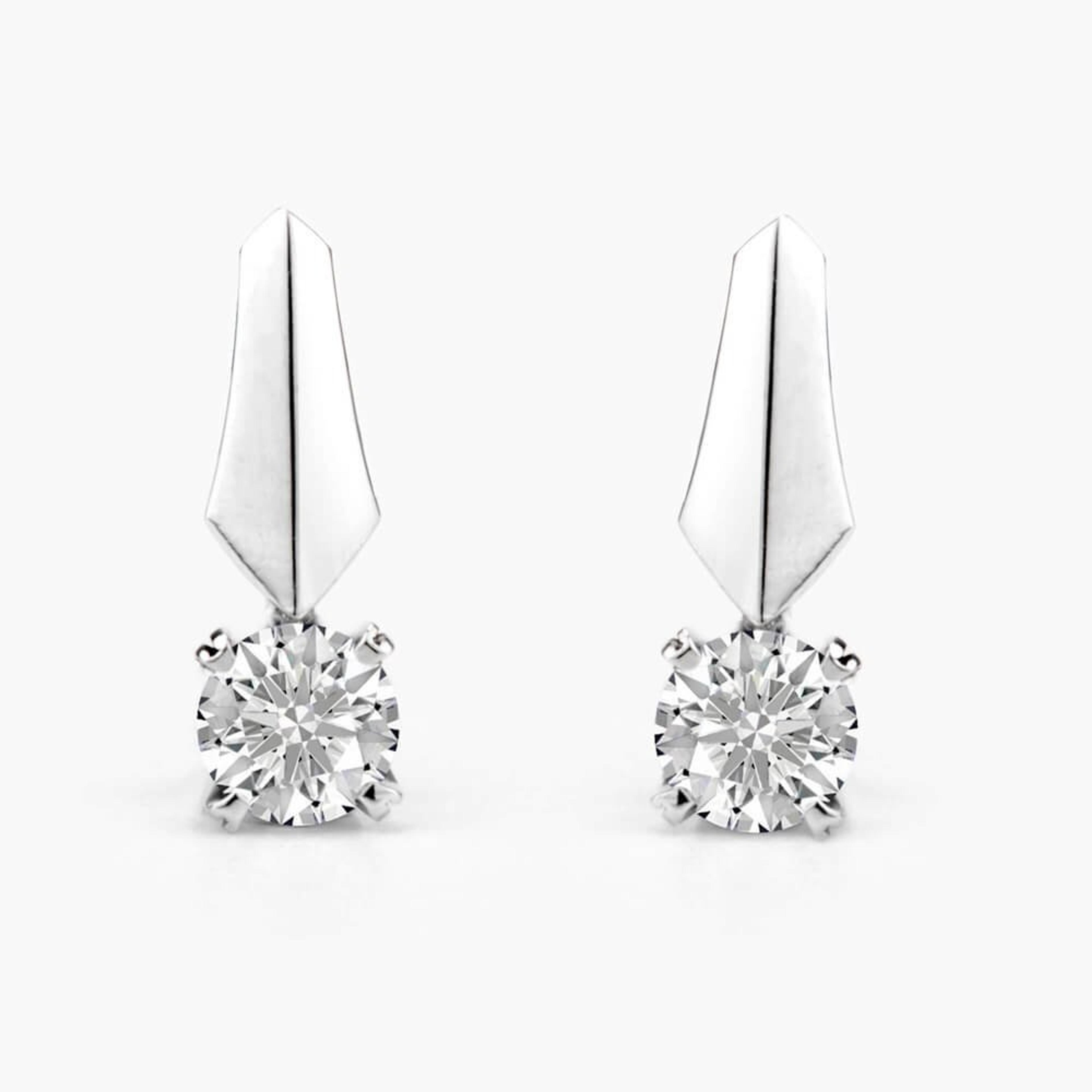 Diamantové náušnice 01, diamant, bílé zlato — Zlatnictví Vaněk Kolín