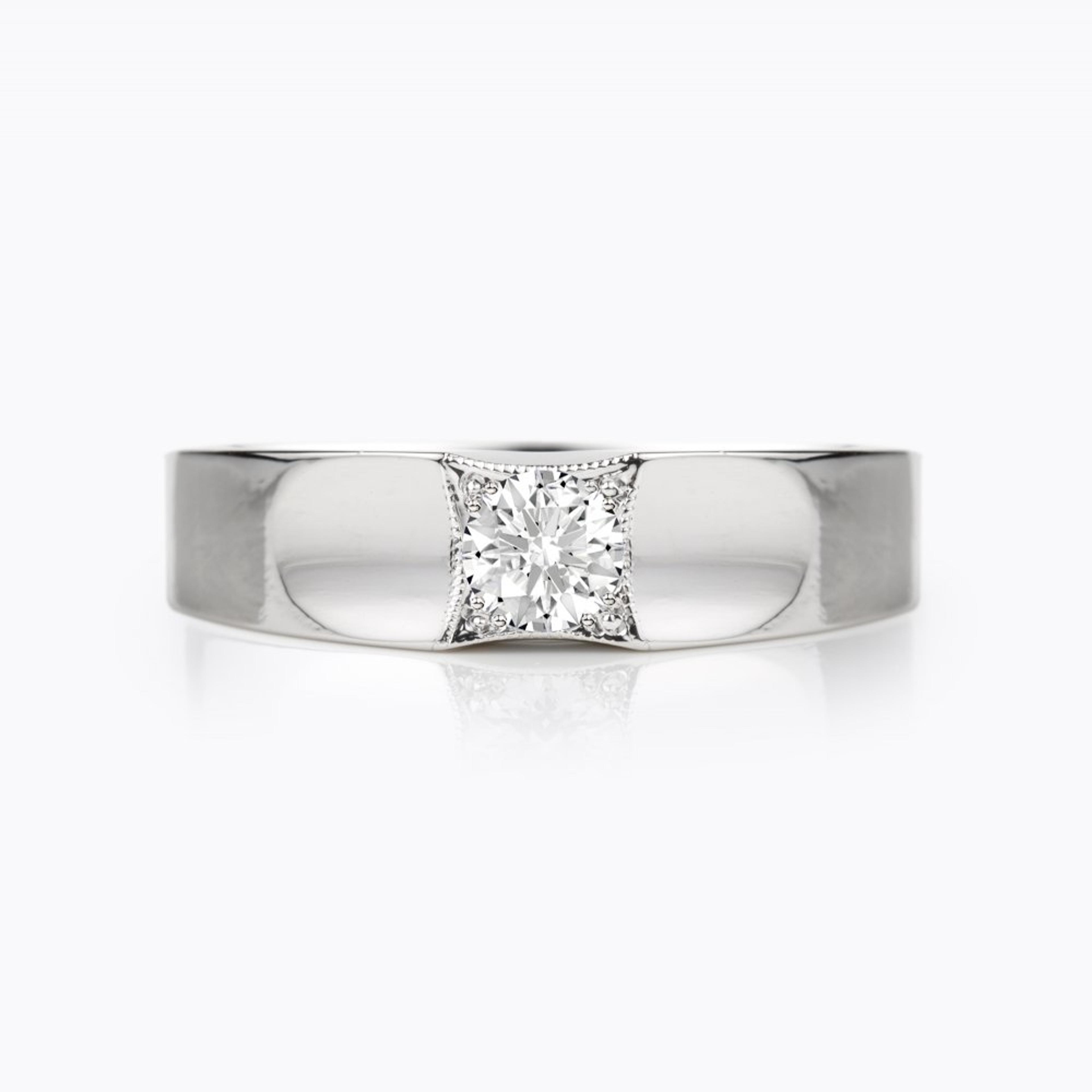 Diamantový prsten 99, diamant, bílé zlato — Zlatnictví Vaněk Kolín