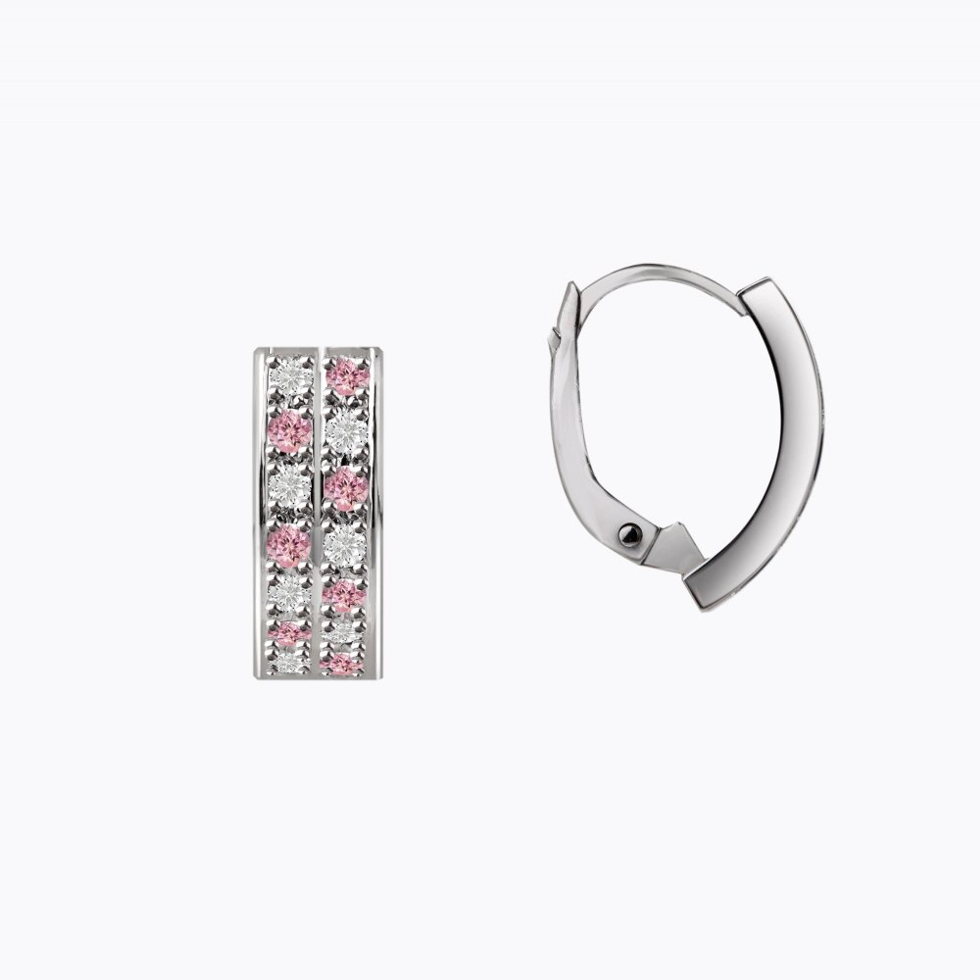 Náušnice s turmalíny a diamanty 03, diamant, bílé zlato — Zlatnictví Vaněk Kolín
