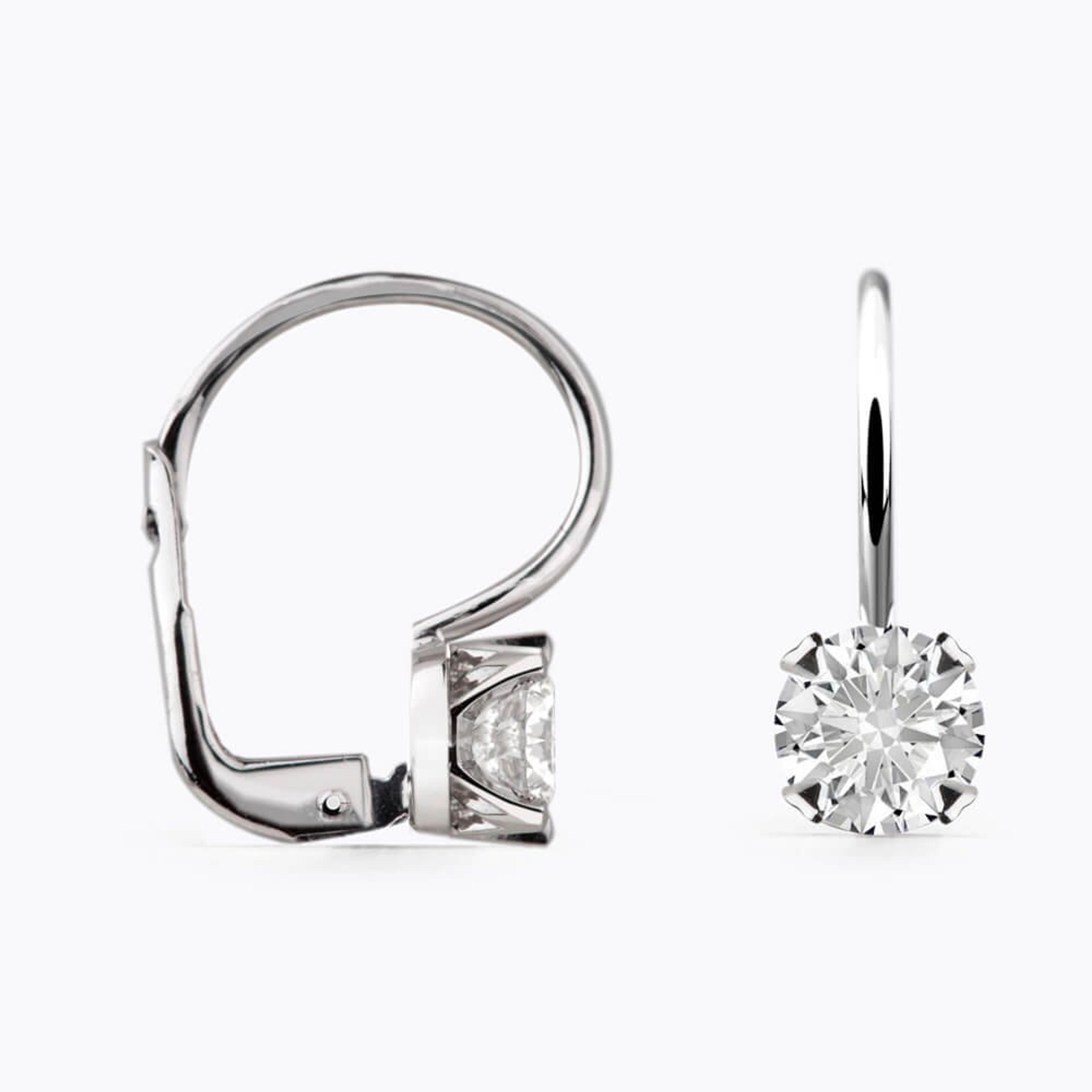 Diamantové náušnice 53, diamant, bílé zlato — Zlatnictví Vaněk Kolín