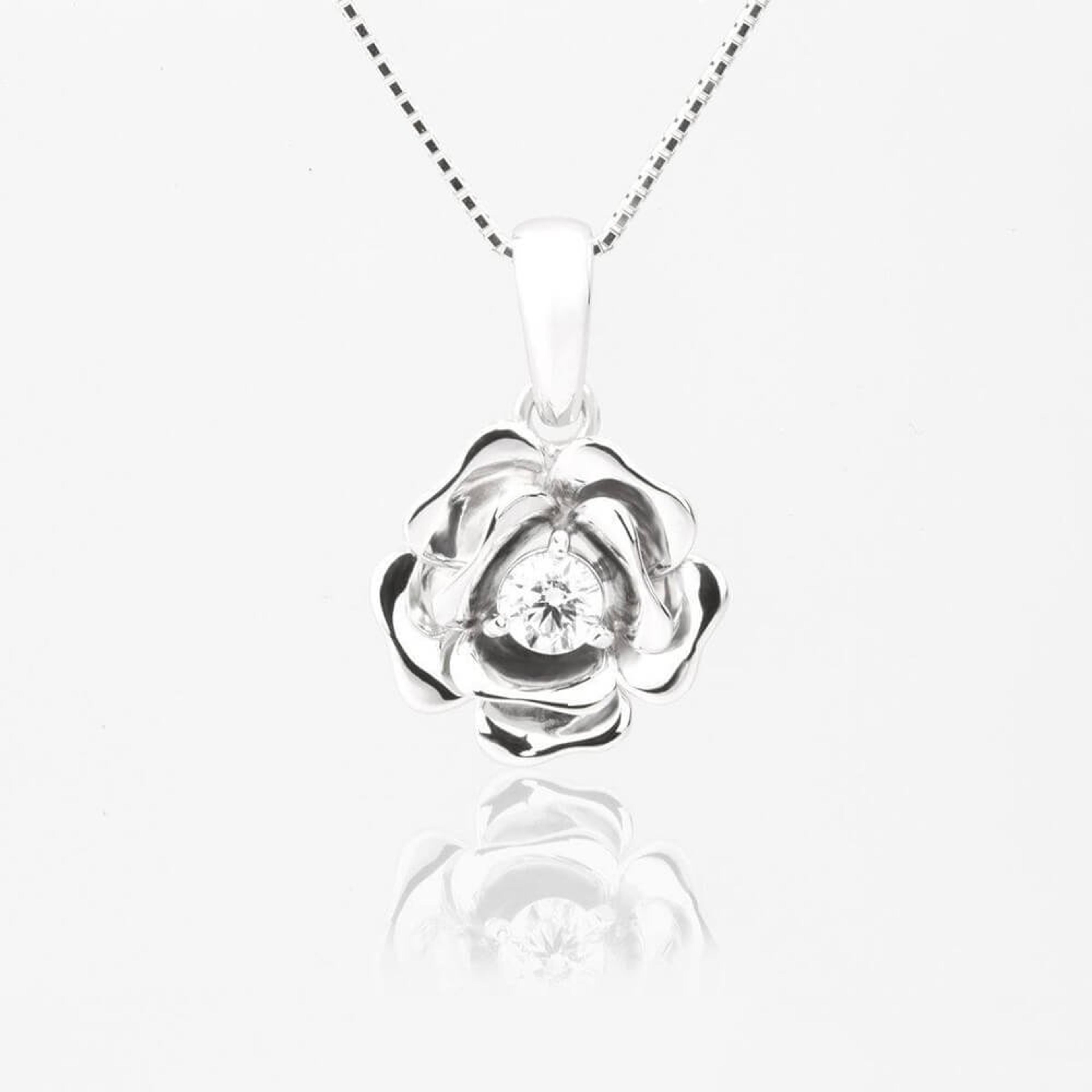Diamantový přívěsek 24, diamant, bílé zlato — Zlatnictví Vaněk Kolín