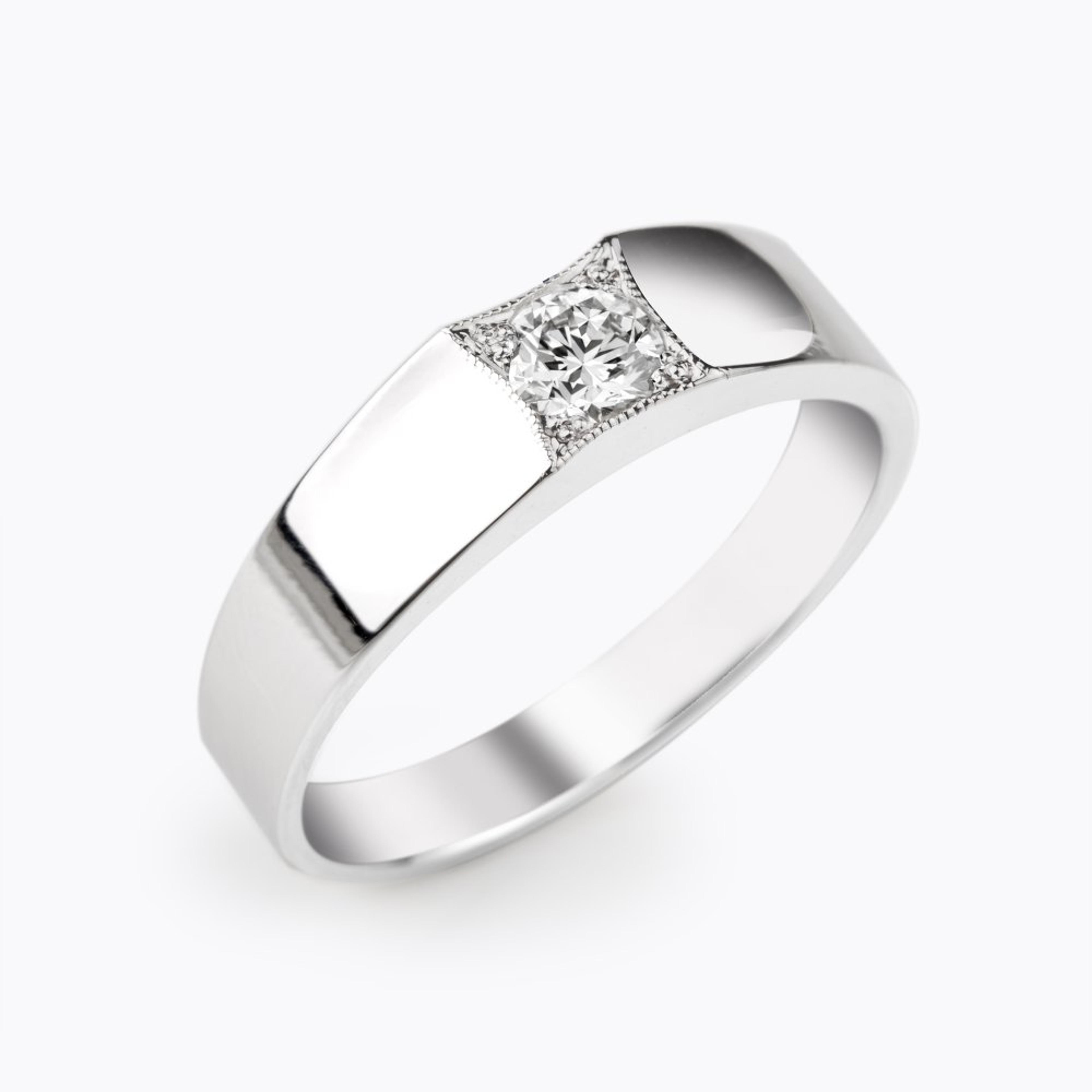 Diamantový prsten 99, diamant, bílé zlato — Zlatnictví Vaněk Kolín