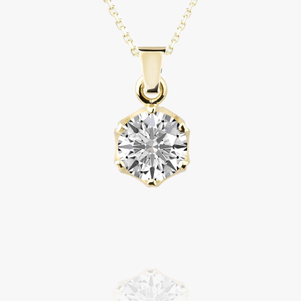 Diamantový přívěsek 11, diamant, žluté zlato — Zlatnictví Vaněk Kolín