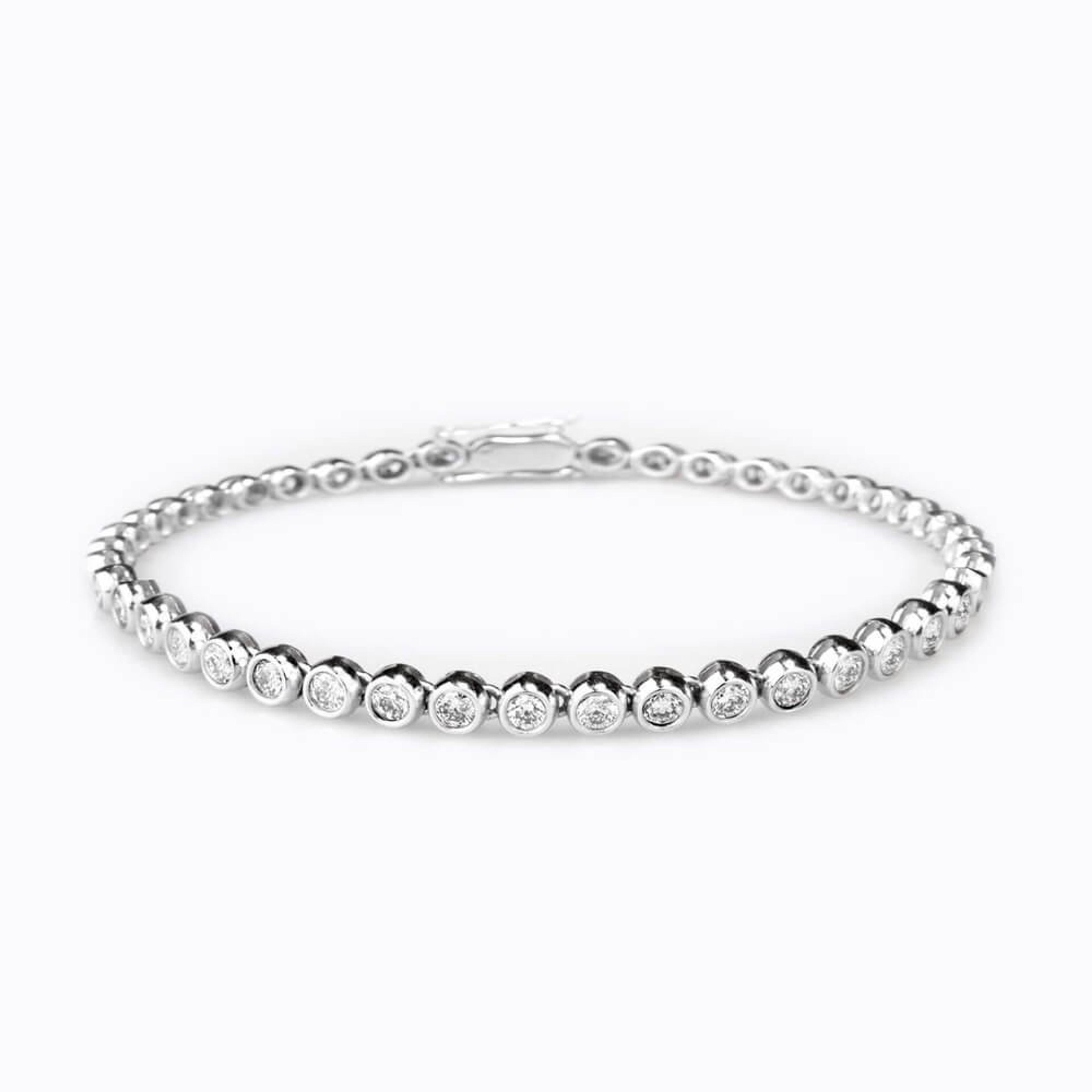 Náramek s diamanty 01, diamant, bílé zlato — Zlatnictví Vaněk Kolín