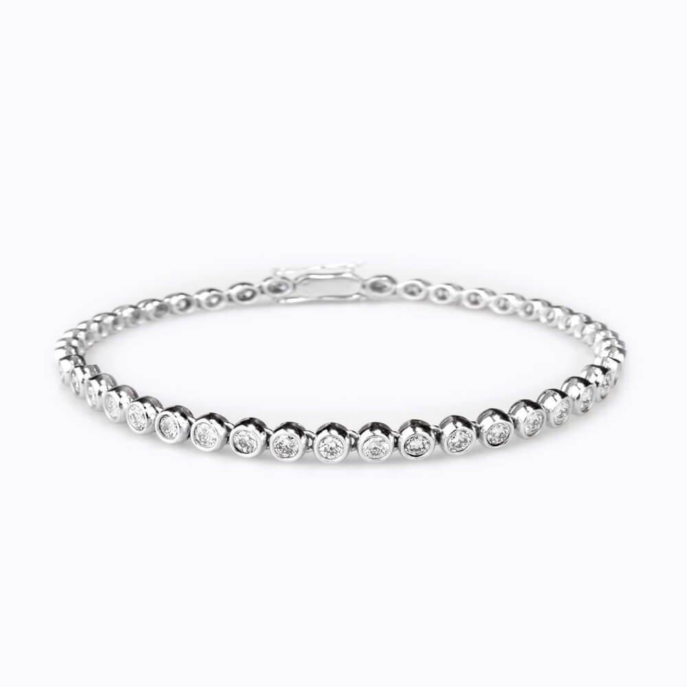 Náramek s diamanty 01, diamant, bílé zlato — Zlatnictví Vaněk Kolín