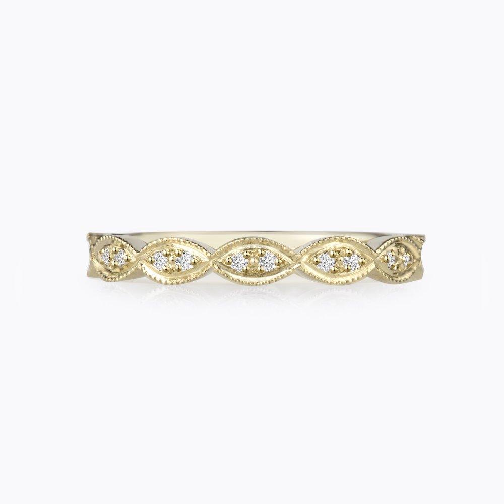 Snubní prsteny Optima 15, diamant, žluté zlato — Zlatnictví Vaněk Kolín