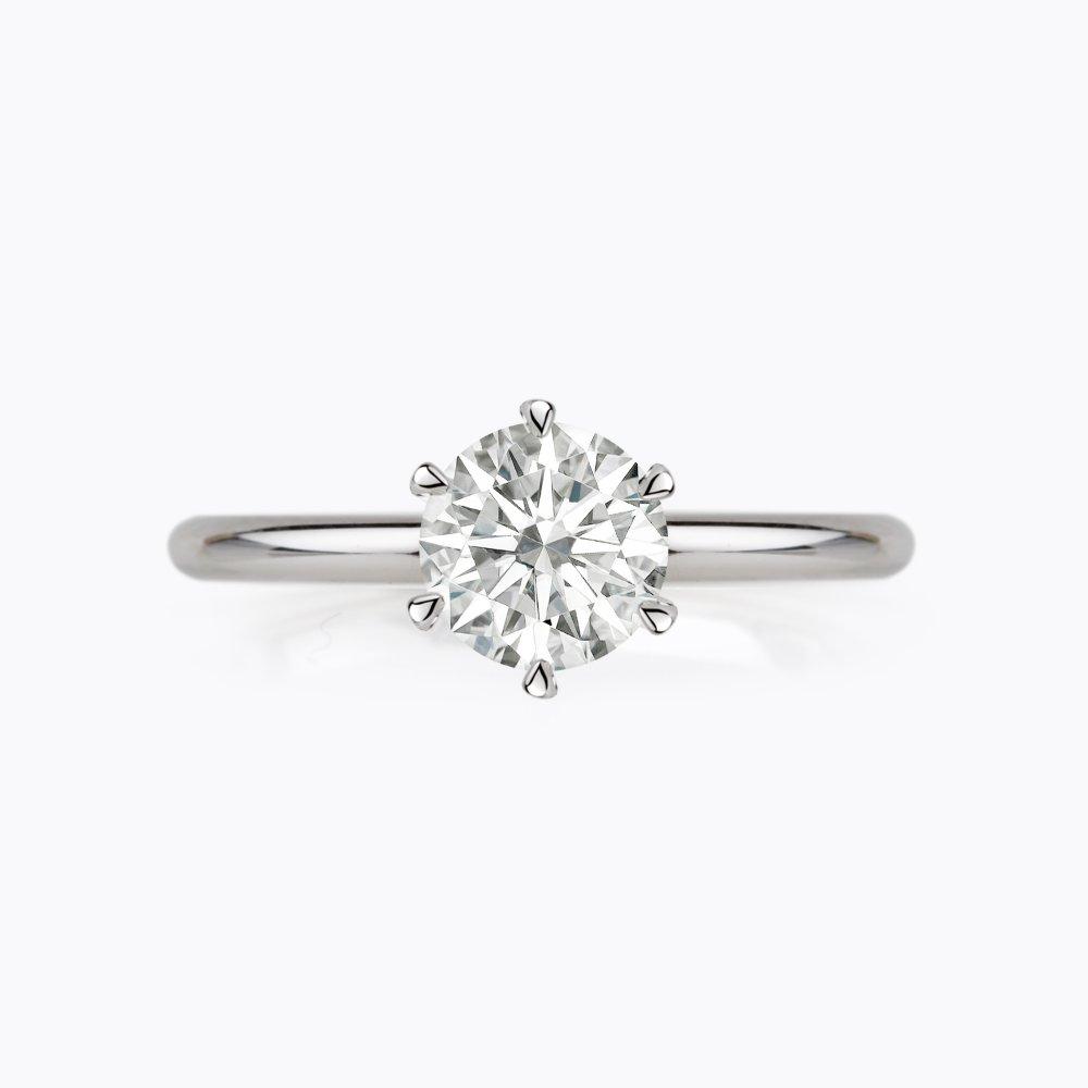 Diamantový prsten 104, diamant, bílé zlato — Zlatnictví Vaněk Kolín