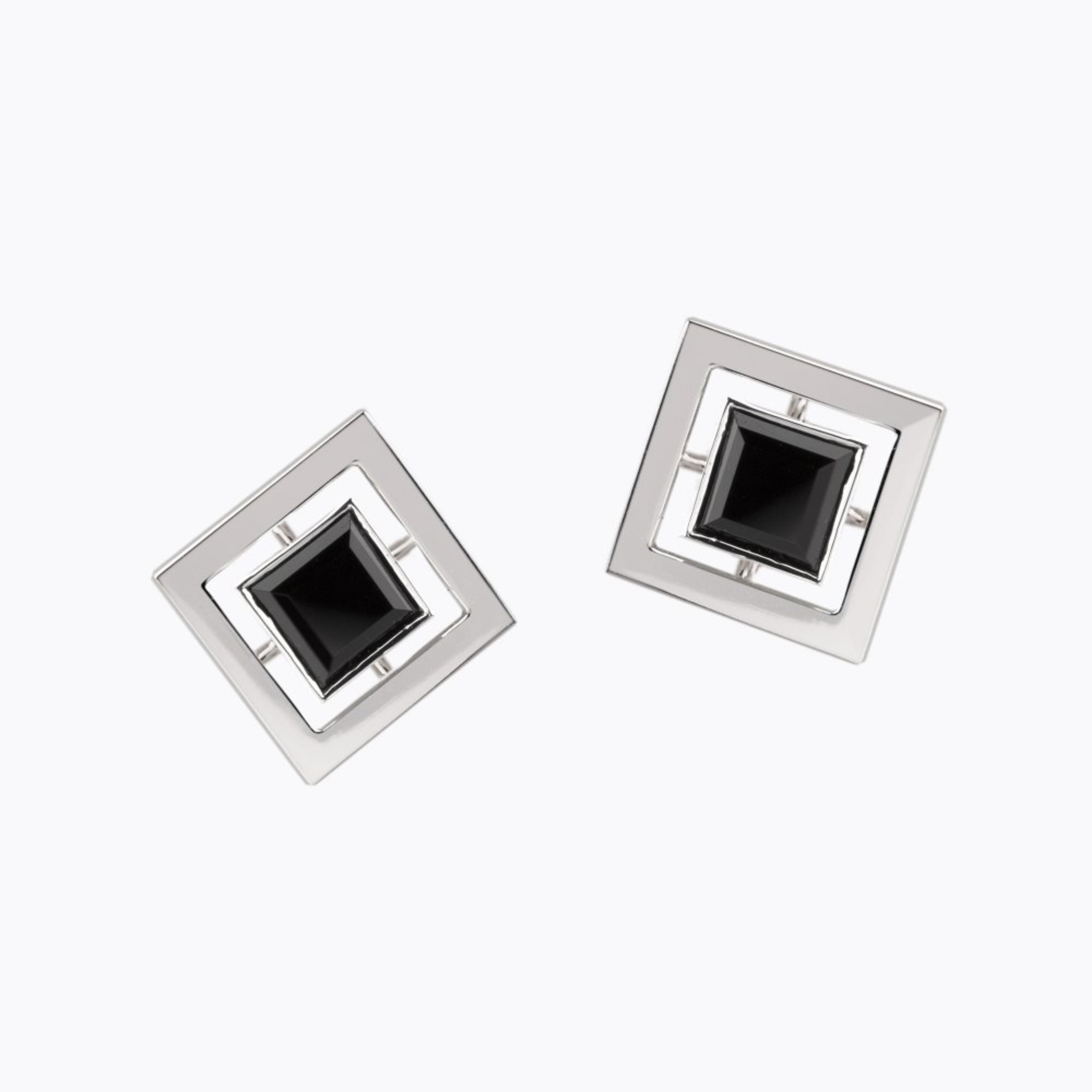 Náušnice se spinely 02, spinel, bílé zlato — Zlatnictví Vaněk Kolín