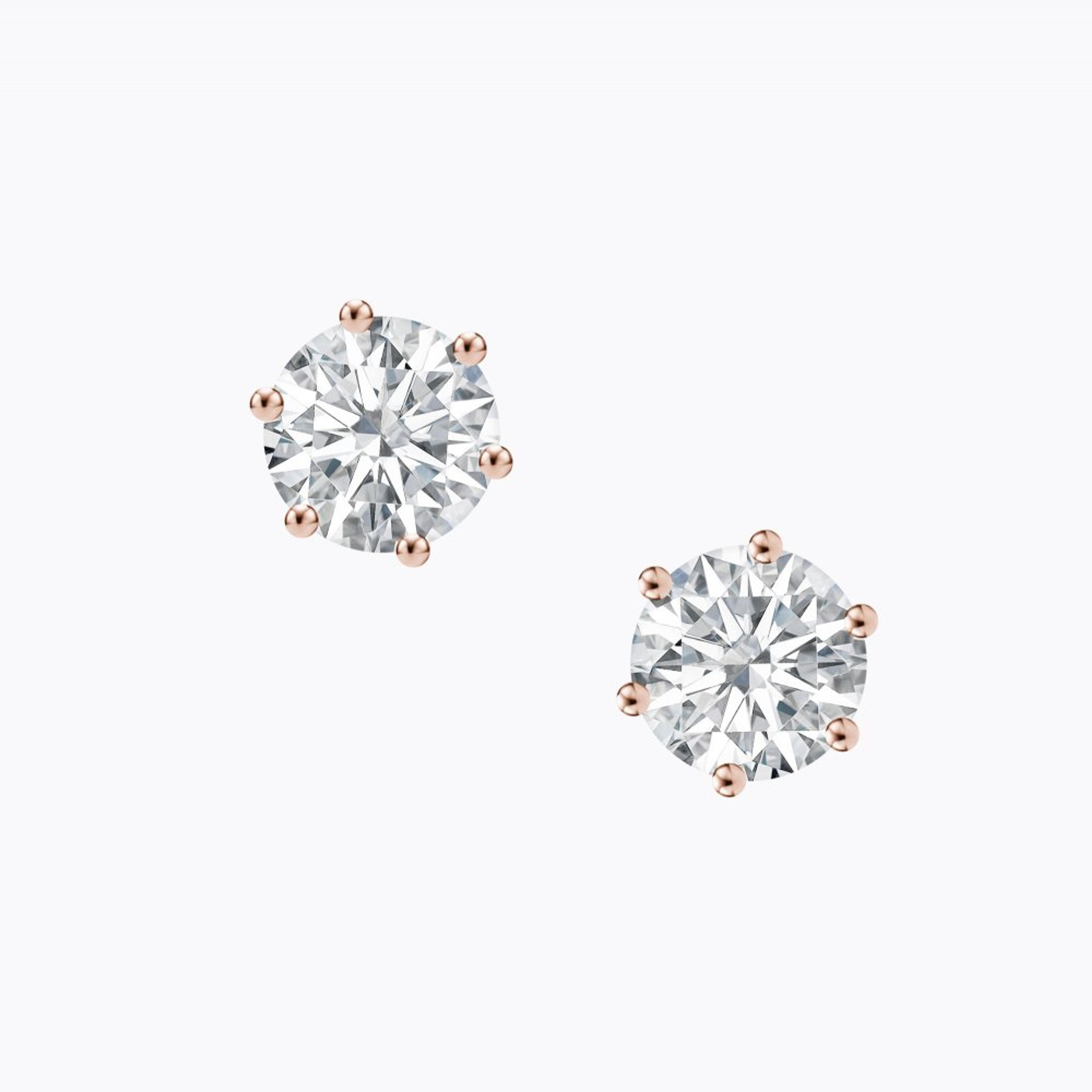 Diamantové náušnice 77, diamant, růžové zlato — Zlatnictví Vaněk Kolín