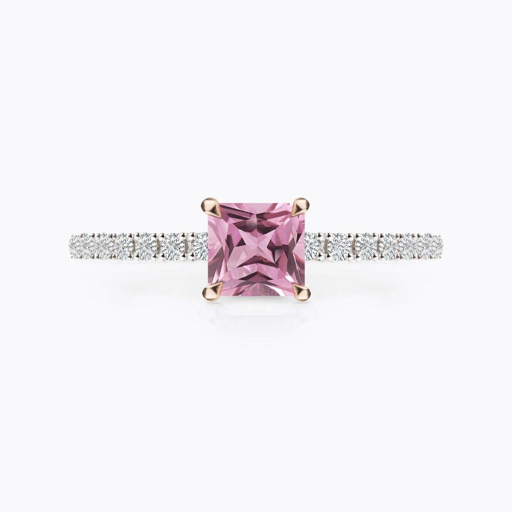 Prsten s turmalínem a diamanty 13, diamant, kombinované zlato — Zlatnictví Vaněk Kolín