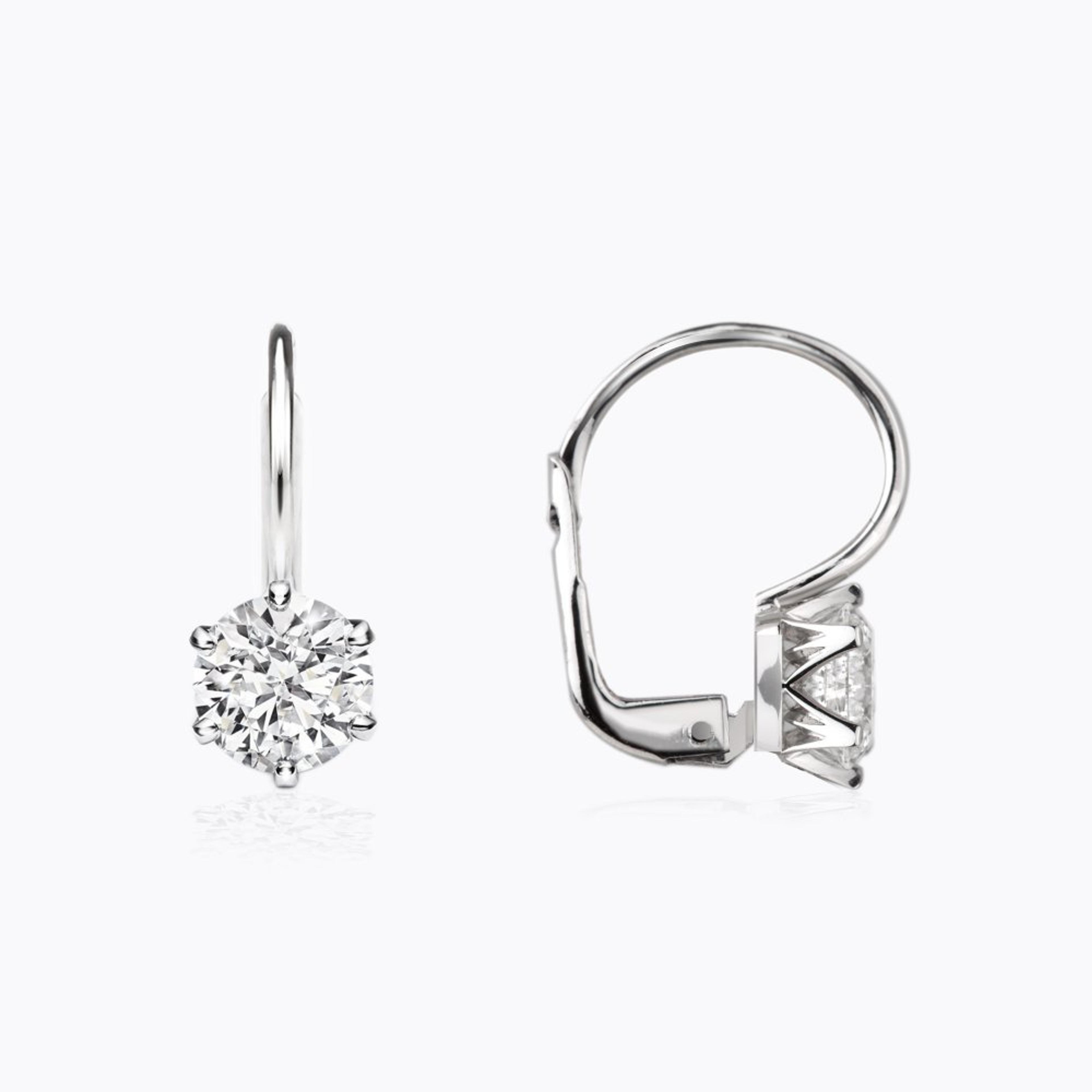 Diamantové náušnice 04, diamant, bílé zlato — Zlatnictví Vaněk Kolín