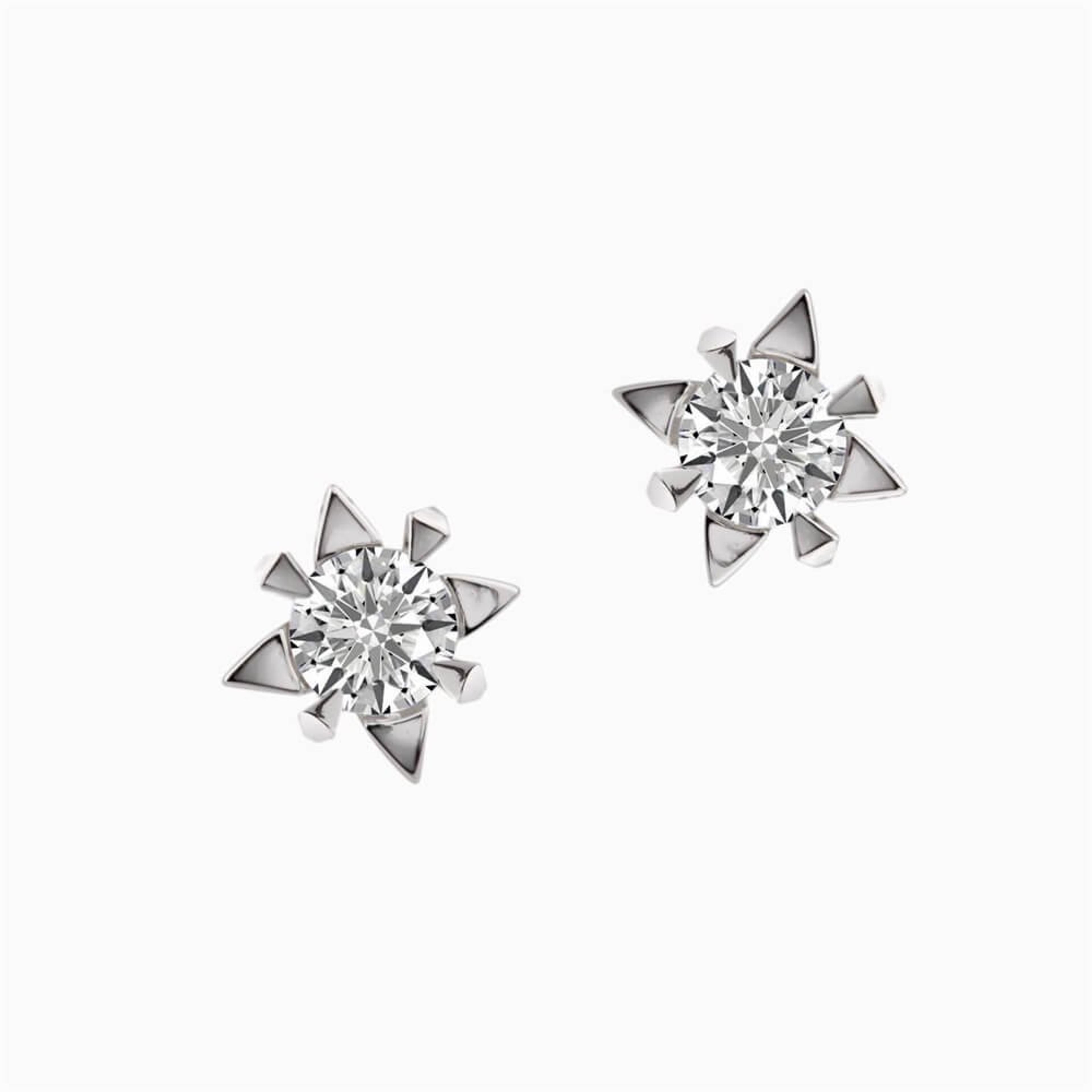 Diamantové náušnice 27, diamant, bílé zlato — Zlatnictví Vaněk Kolín
