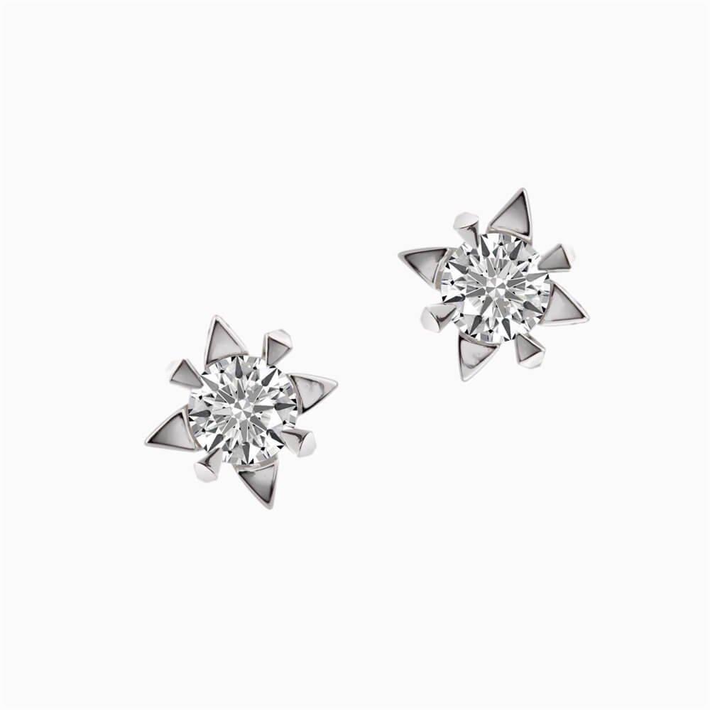 Diamantové náušnice 27, diamant, bílé zlato — Zlatnictví Vaněk Kolín