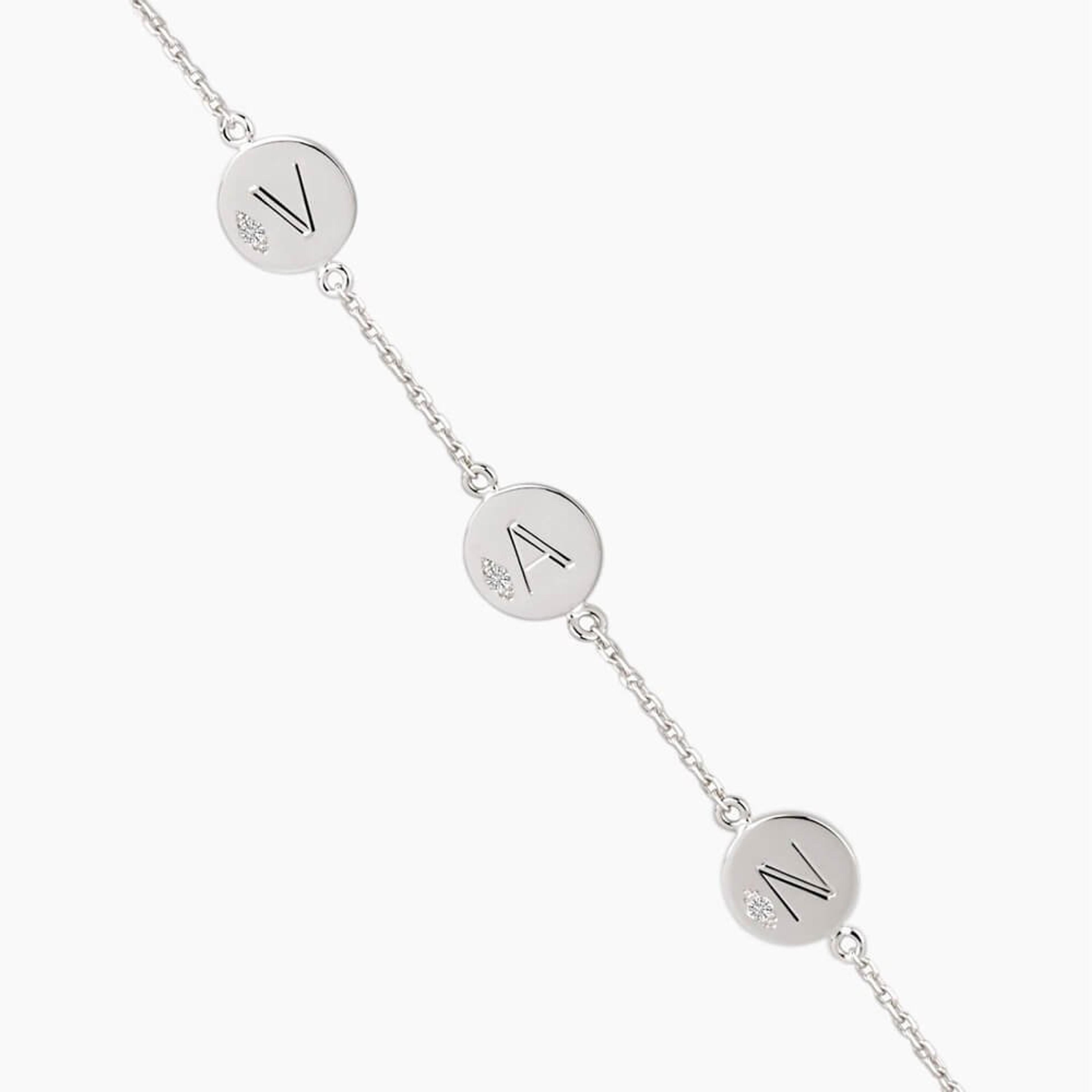 Náramek s diamanty 04, diamant, bílé zlato — Zlatnictví Vaněk Kolín