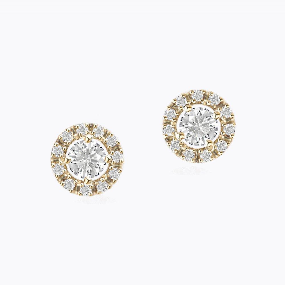 Diamantové náušnice 111, diamant, žluté zlato — Zlatnictví Vaněk Kolín
