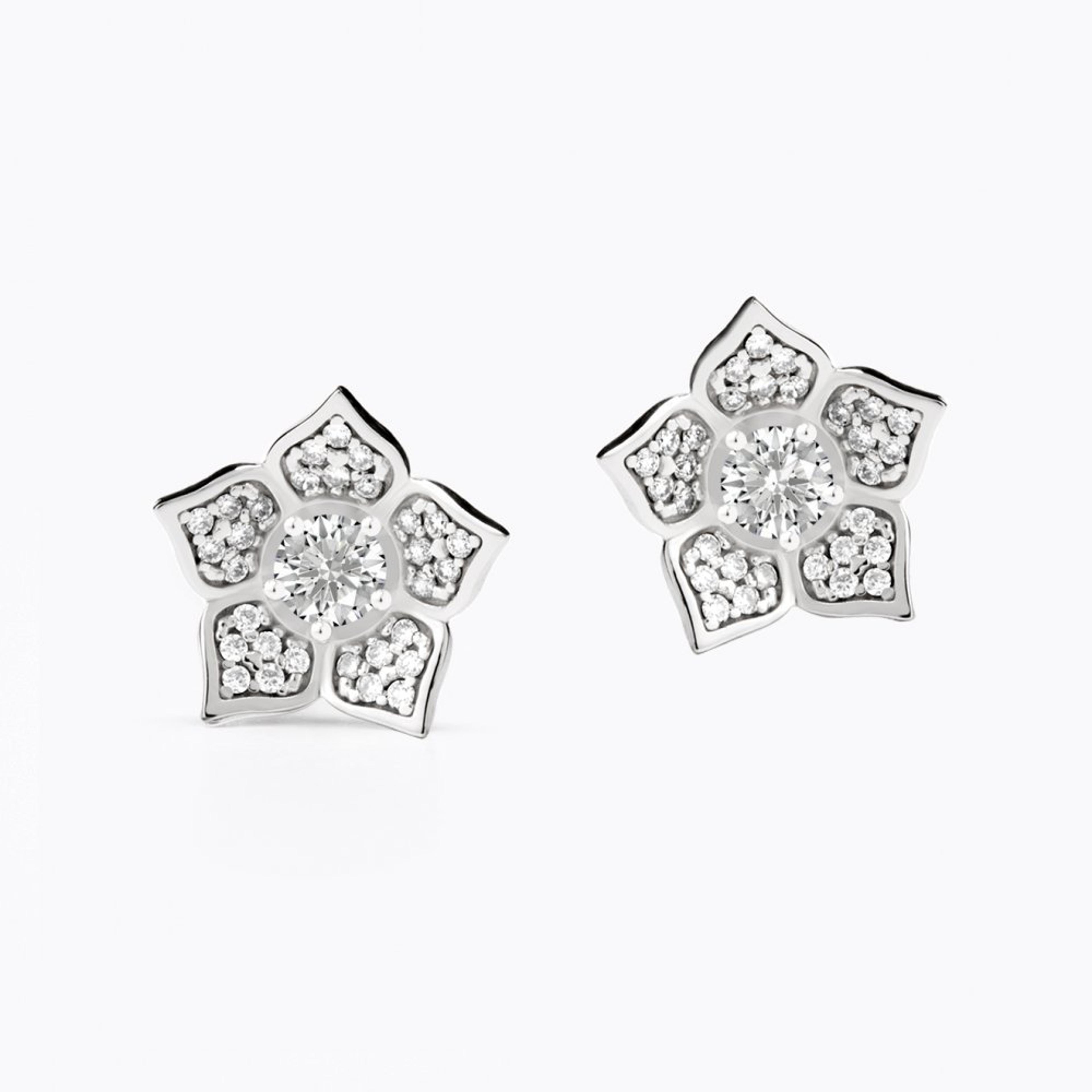 Diamantové náušnice 06, diamant, bílé zlato — Zlatnictví Vaněk Kolín