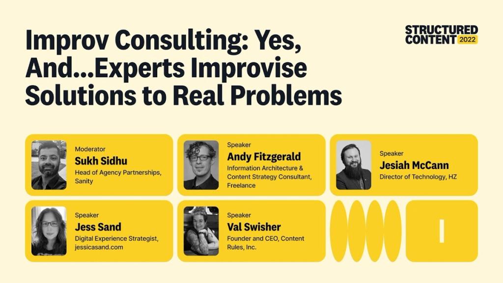  Improv Consulting: Yes, And...Experts Improvise Solutions to Real Problems session poster