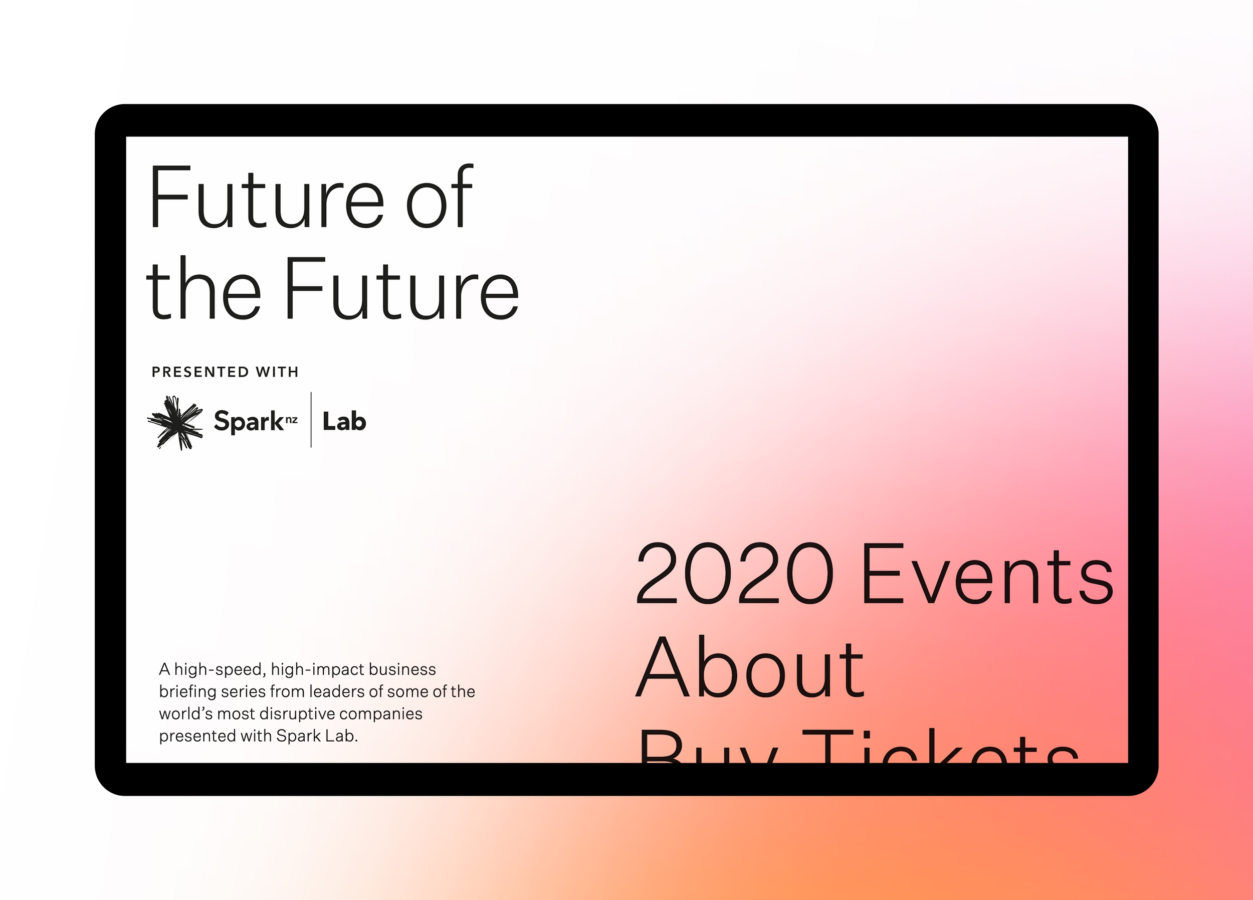 Future of the Future website homepage