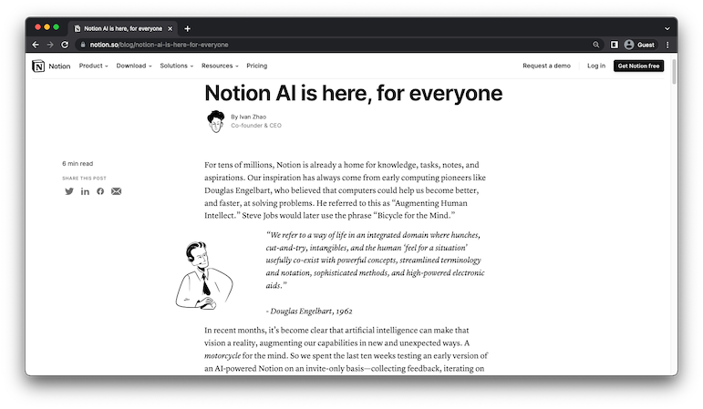 Notion AI product update