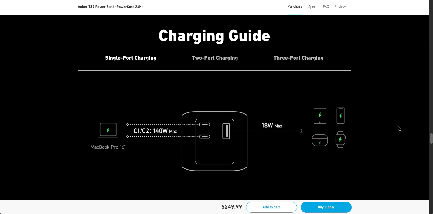 Anker 737 Power Bank Charging Guide