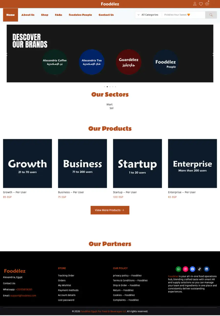 Foodélez website preview