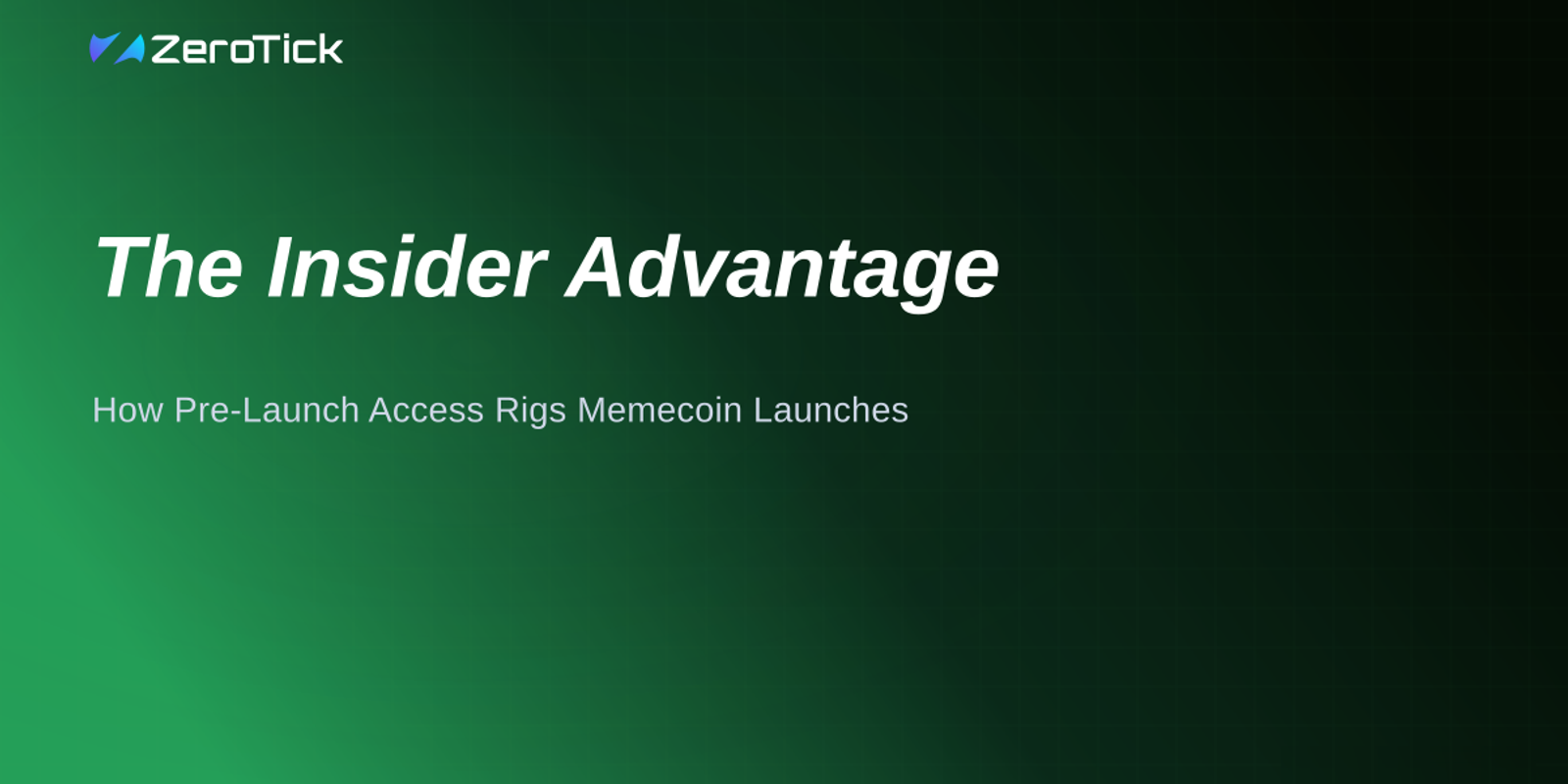 The Insider Advantage: How Pre-Launch Access Rigs Memecoin Launches