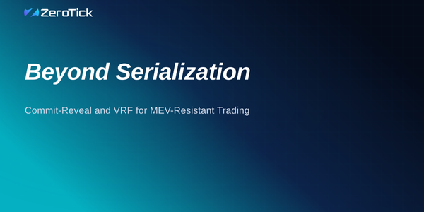 Beyond Serialization: Commit-Reveal and VRF for MEV-Resistant Trading