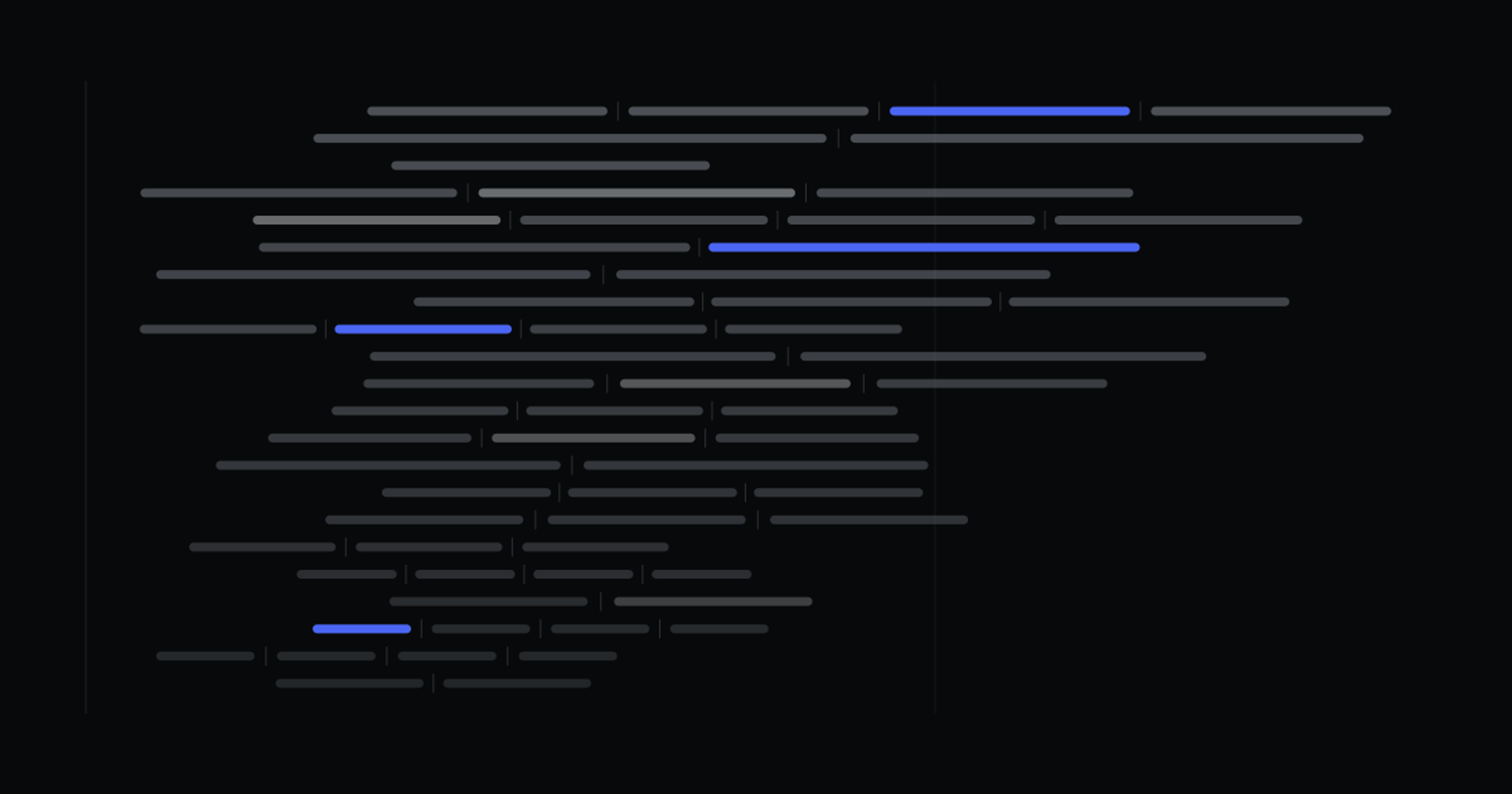 Abstract relay-lane graphic showing routes that stop short of a full run