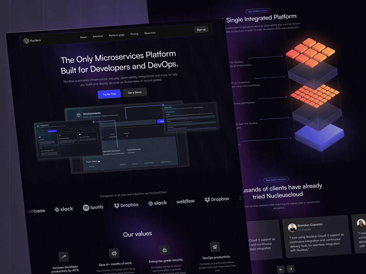 Nucleus Cloud - homepage