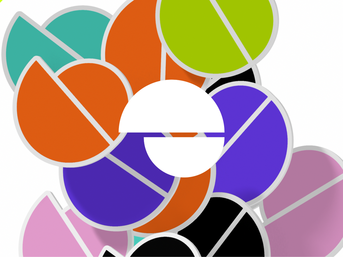 Dodonut's logo in different color versions.