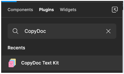 Copydoc in plugins