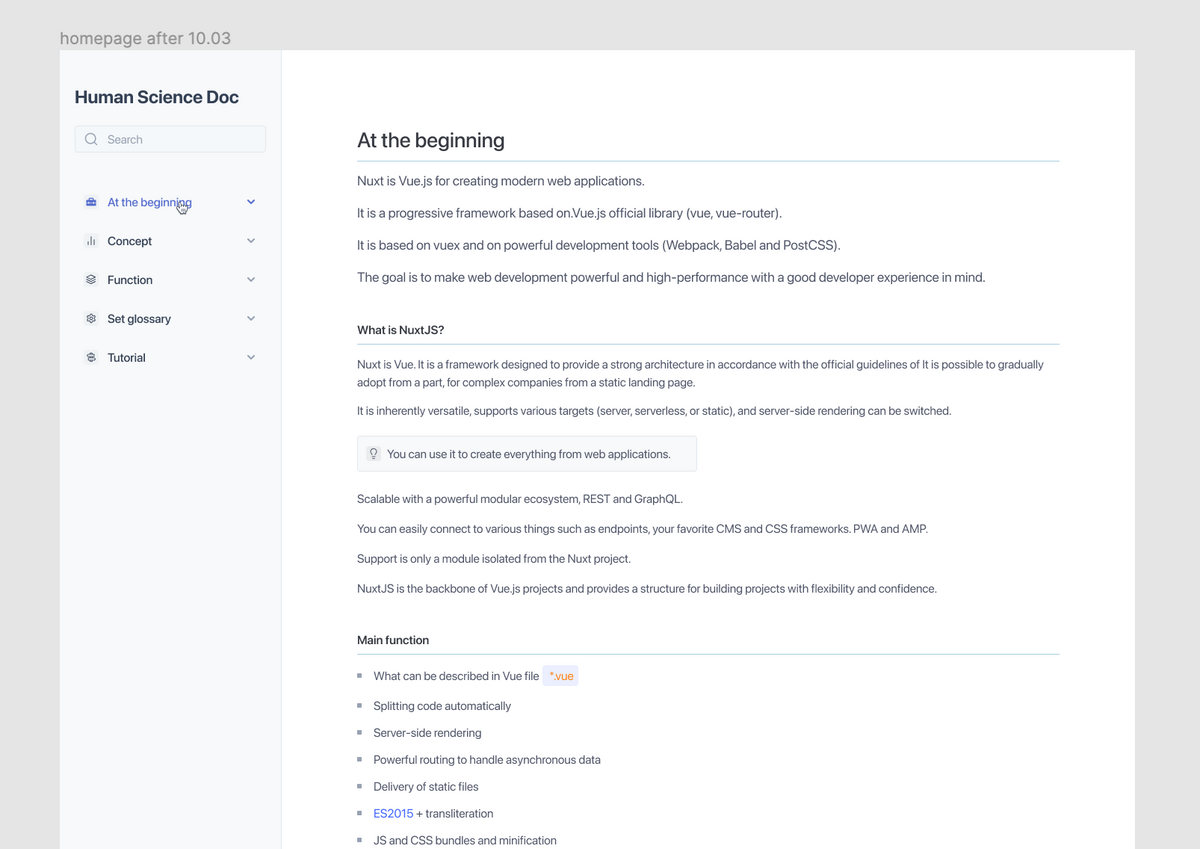 Second Version of Wireframes for Human Science