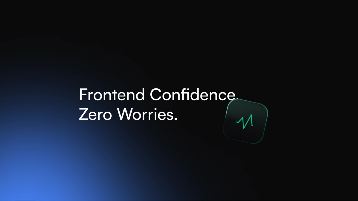 Statsy tagline Frontend Confidence. Zero Worries